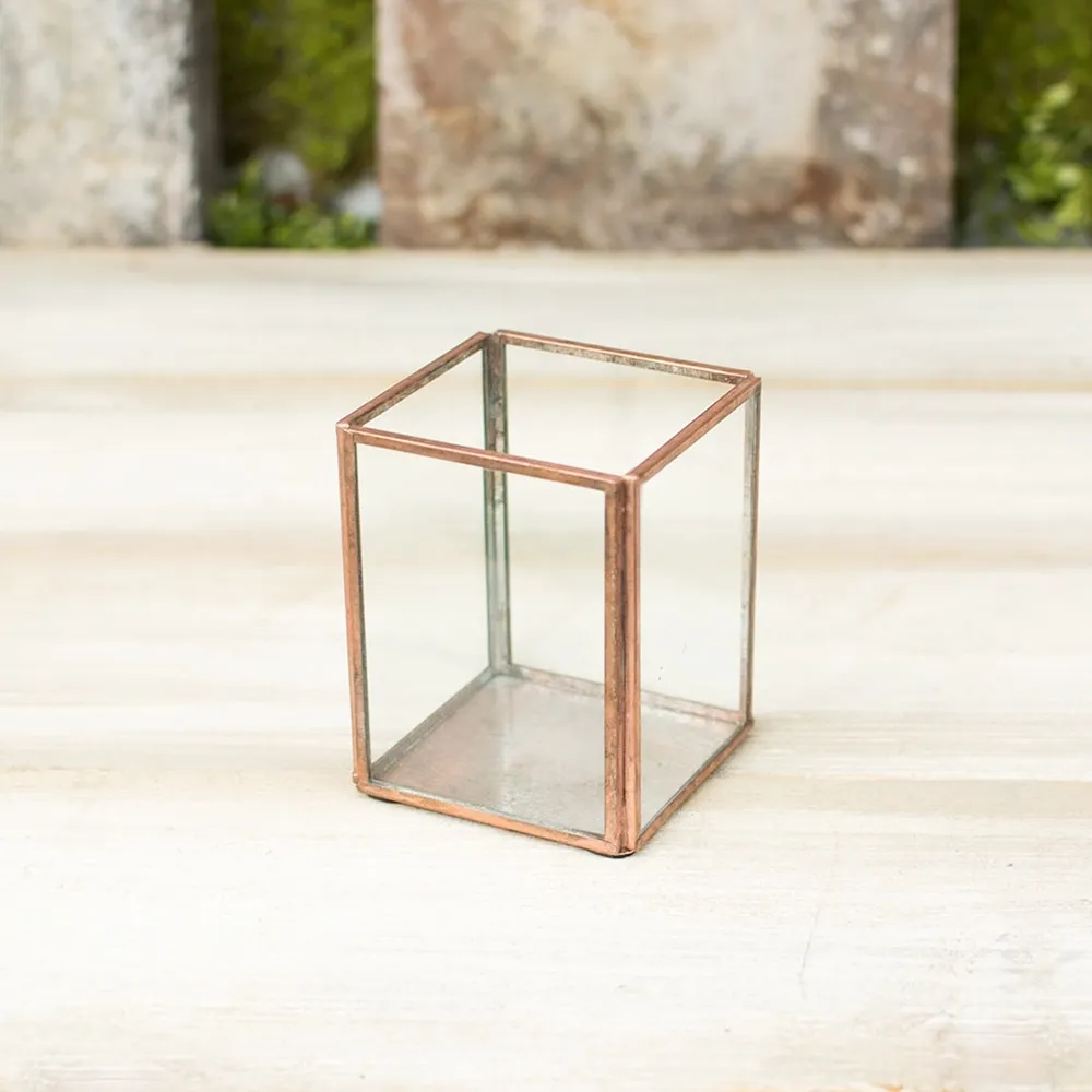 Small Square Glass Terrarium 