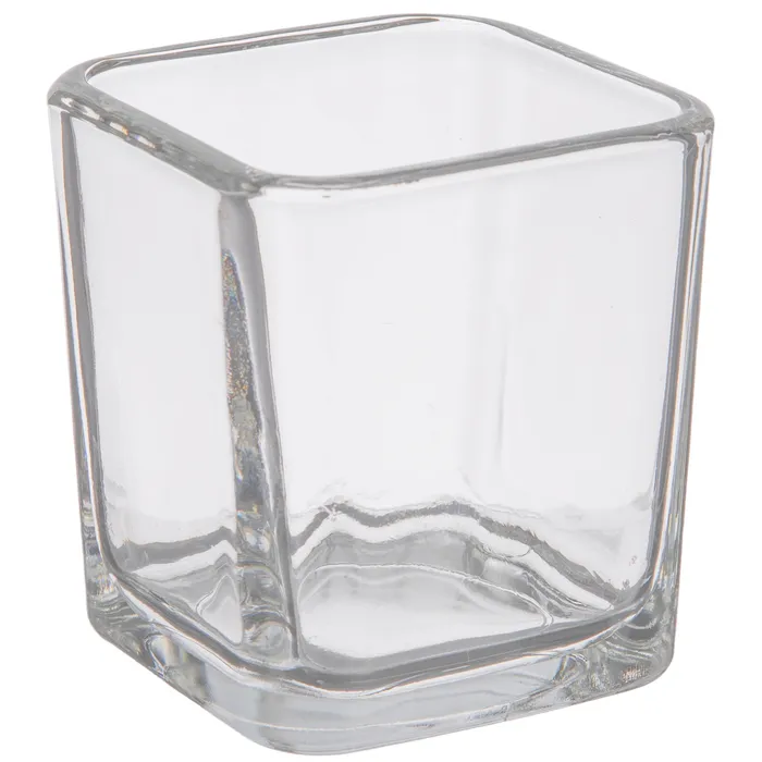 XS Tall Square Glass Votive