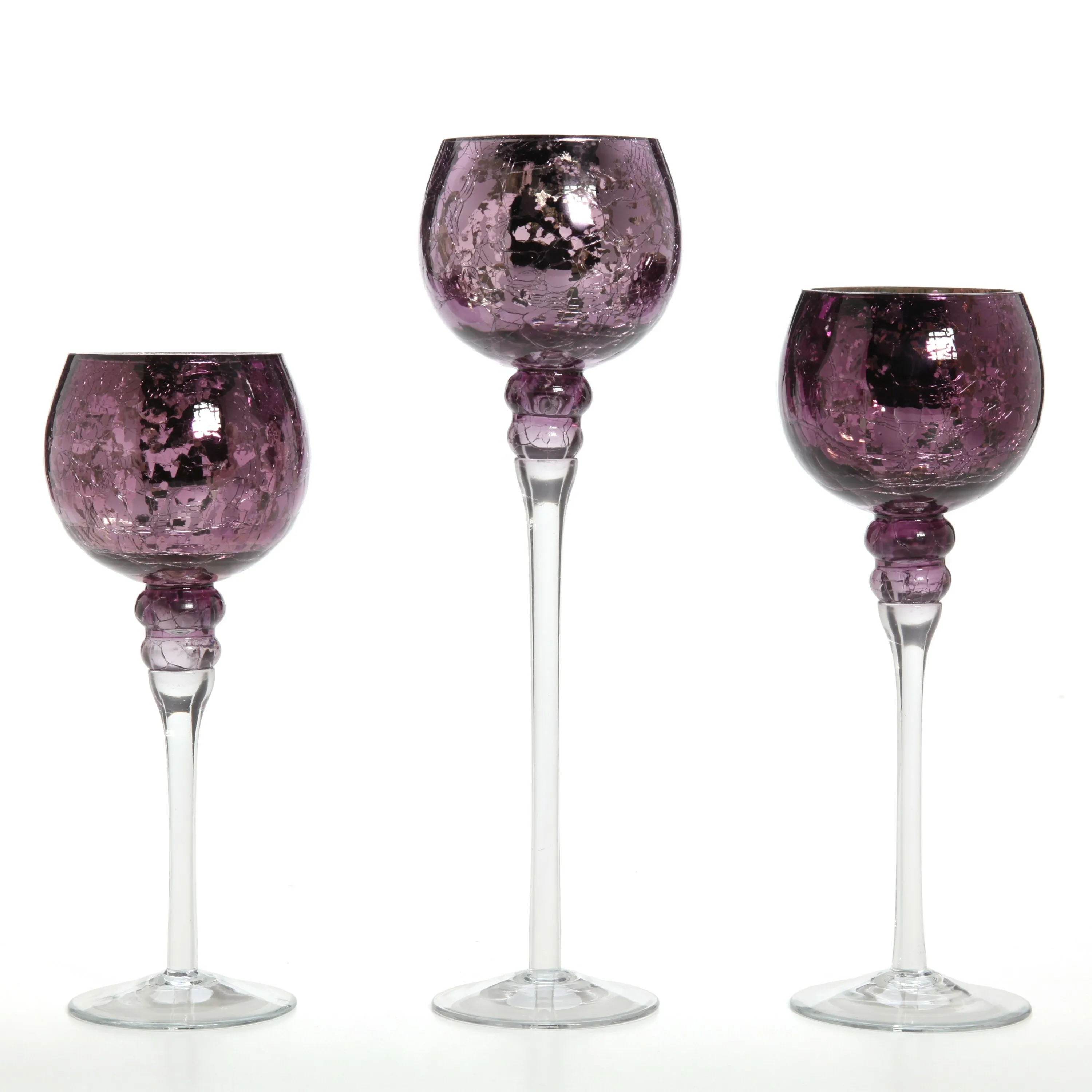 Medium Purple Stem Glass Goblet