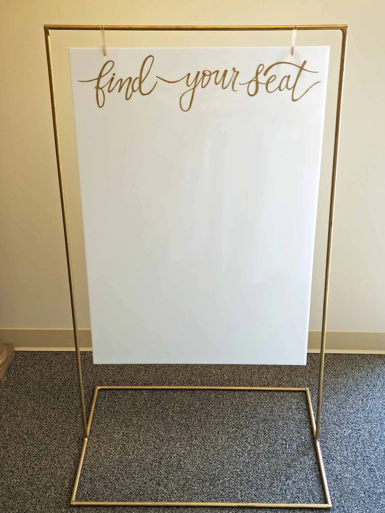 Gold Hanging sign 