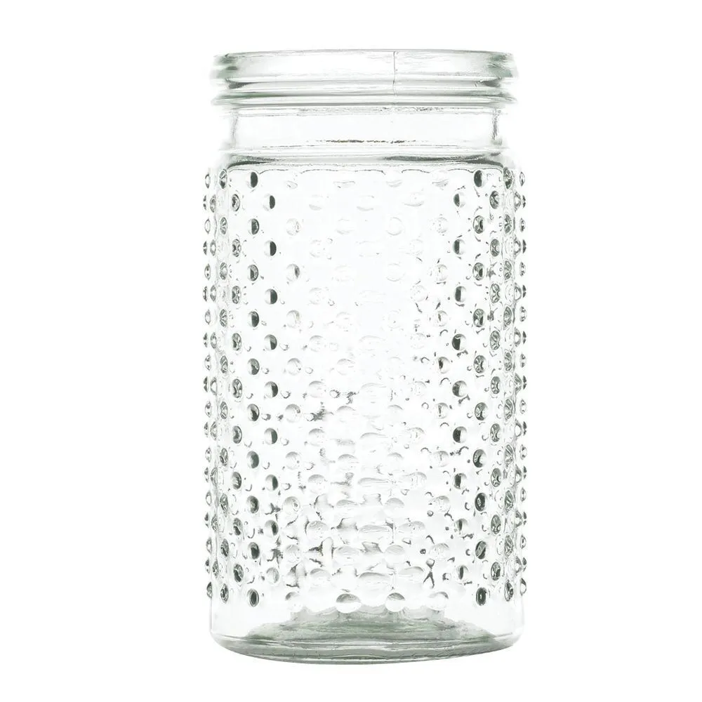 Clear Hobnail Jar