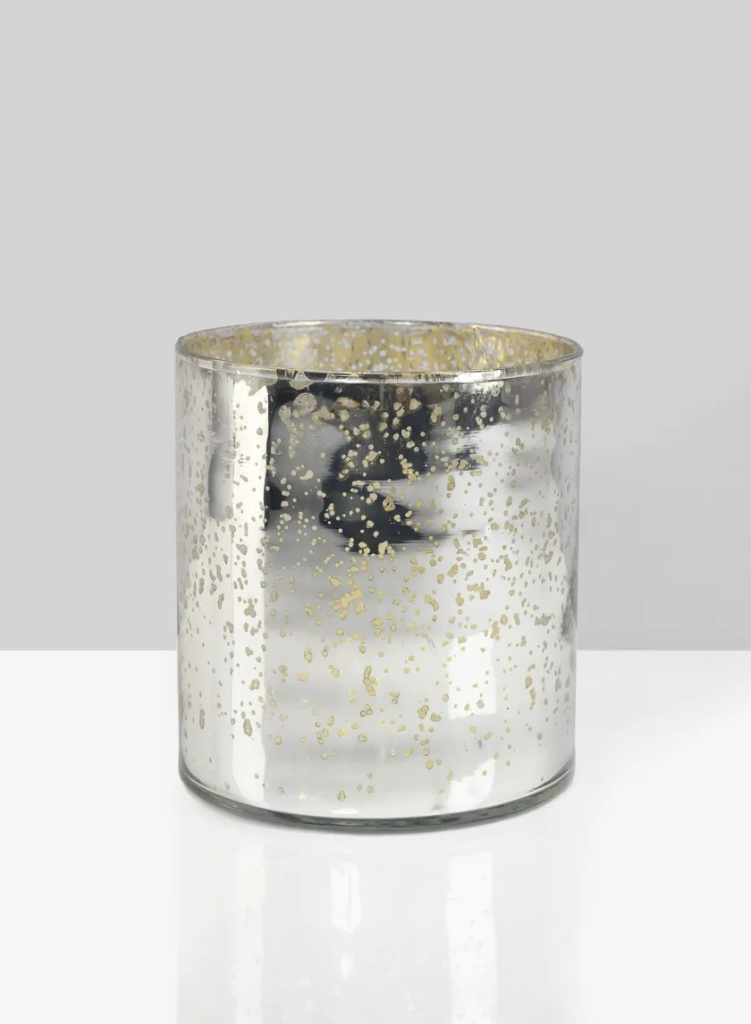 Silver Mercury Glass Cylinder