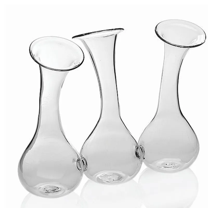 Small Clear Zinnia Vase