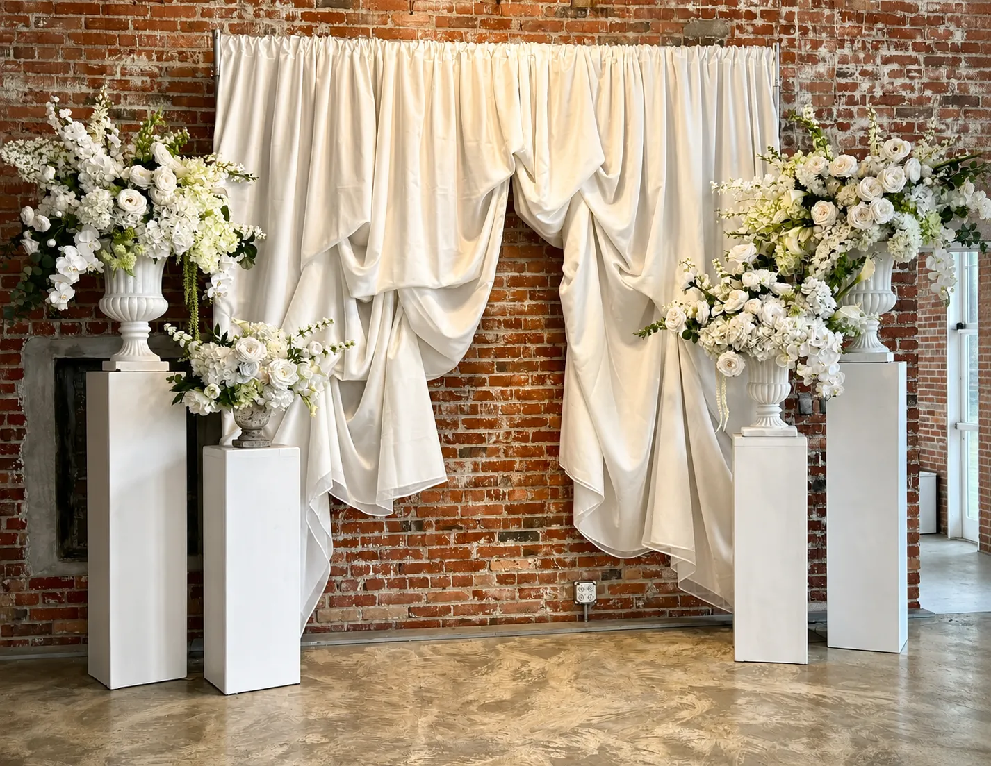 Manaco White Pedestals