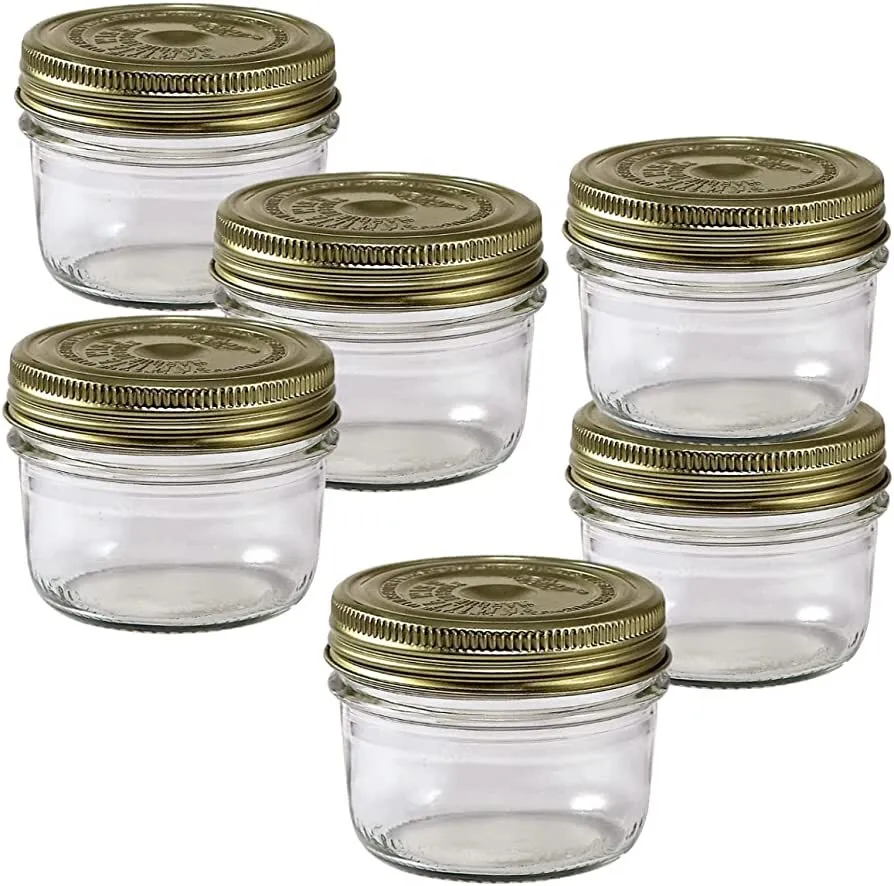 Half Pint Gold Mason Jar