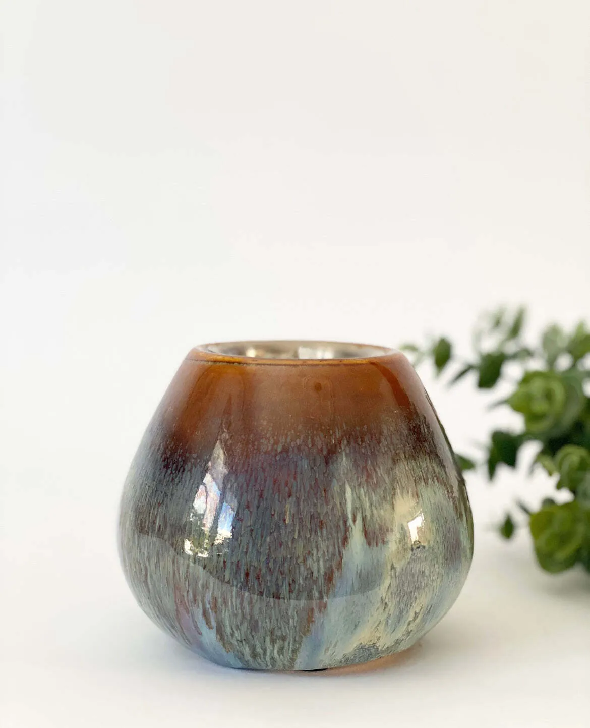 Copper Mercury Fishbowl Pot