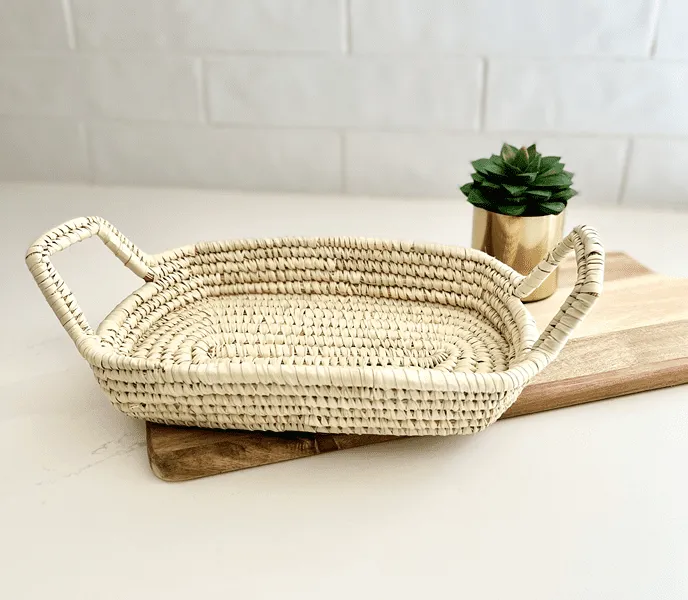 Small Wicker Basket Tray