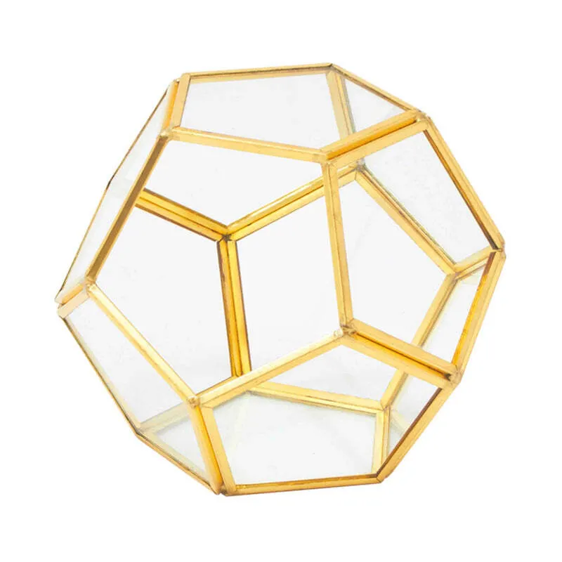 Gold Pentagon Terrrium