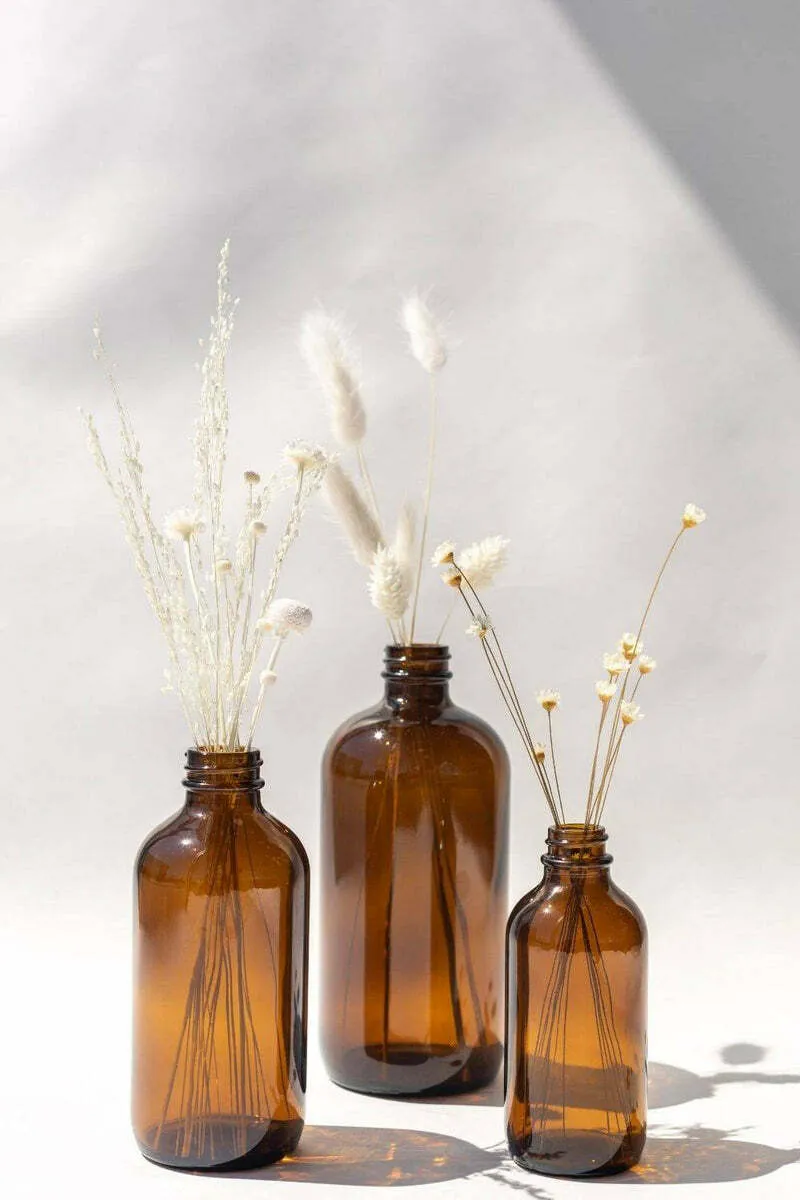 Large Amber Bud Vase