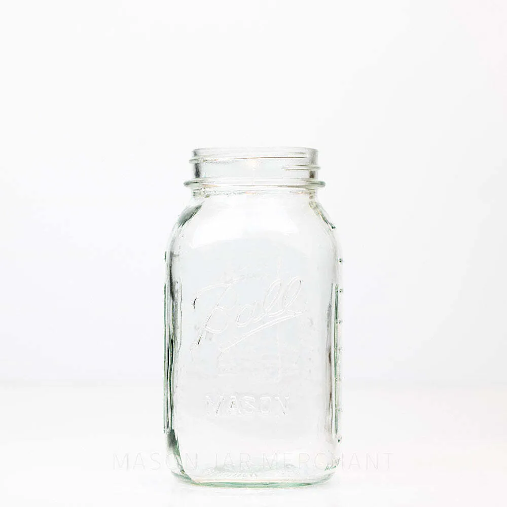 Clear Quart Sized Mason Jar