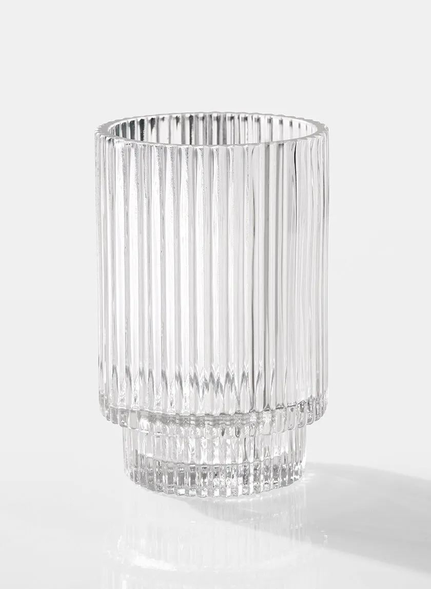 Clear Pleated Votive