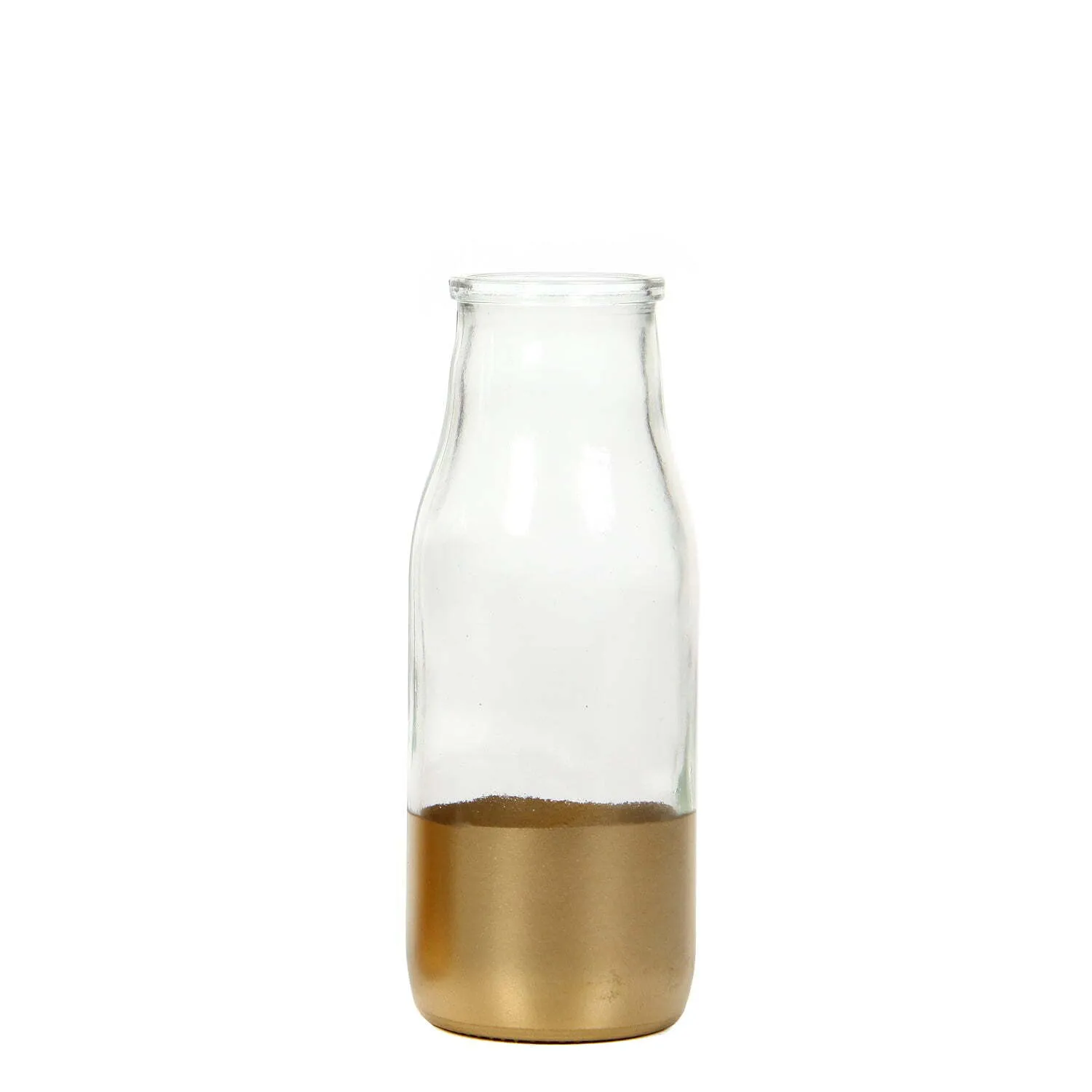 Gold Dipped Glass Bottle