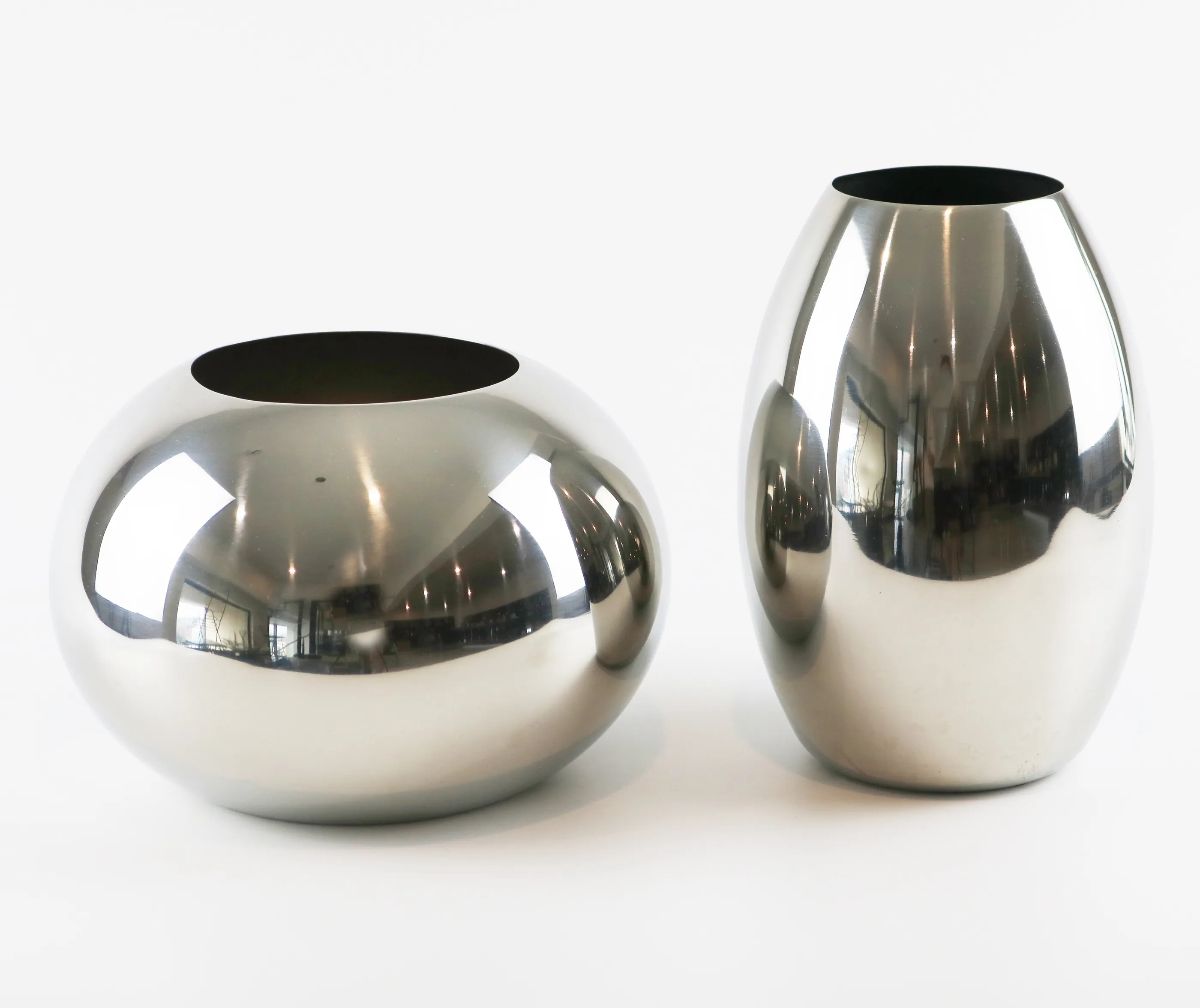 Small Silver Metal Bud Vase