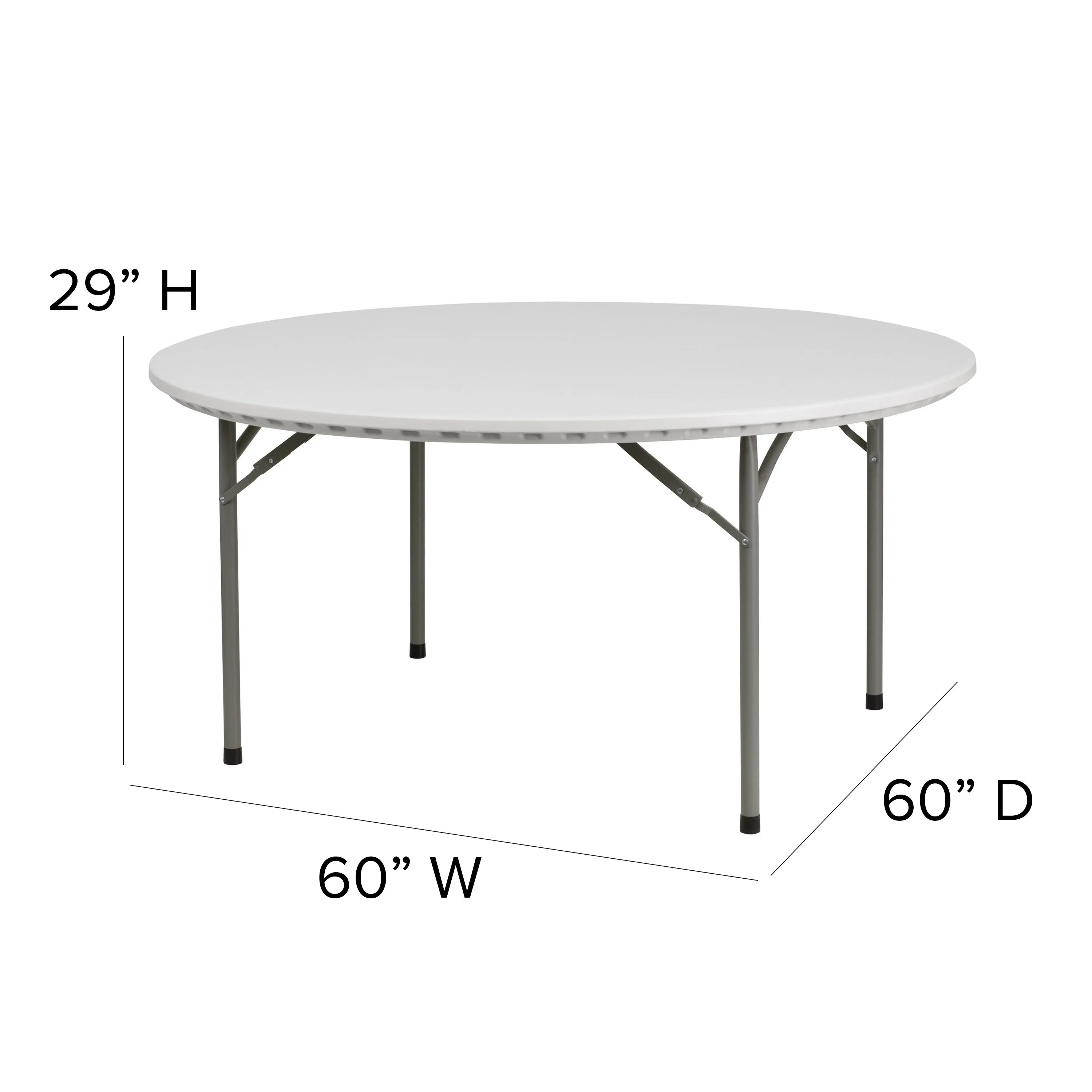 5ft Round White tables 