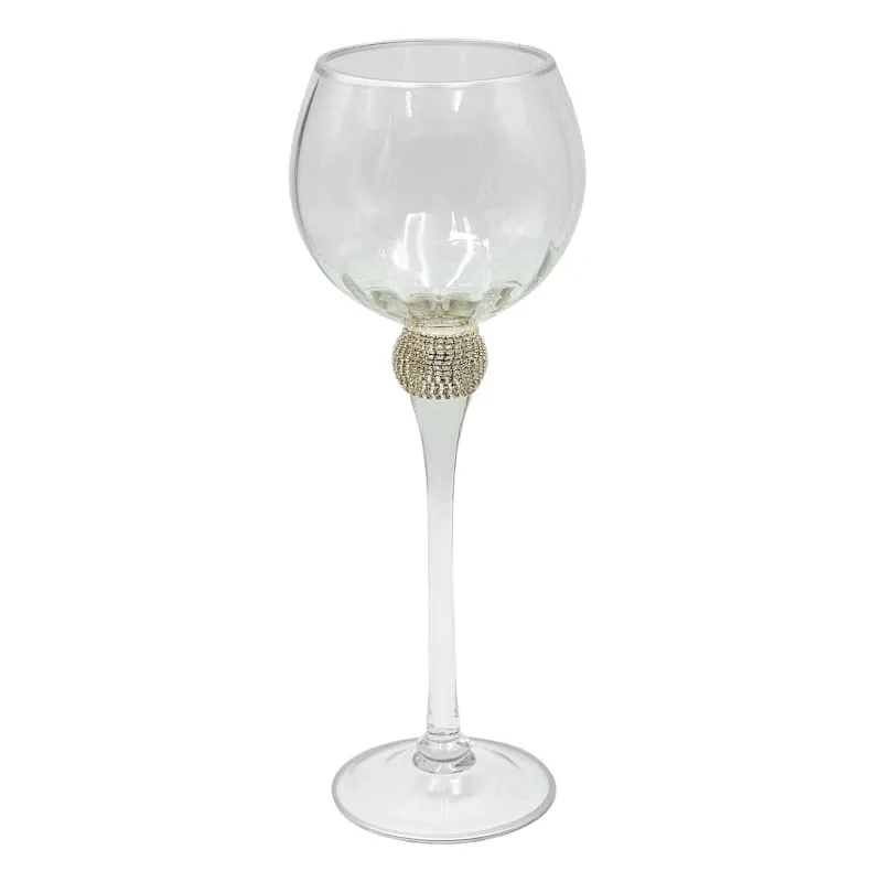 Medium Braided Stem Glass Goblet