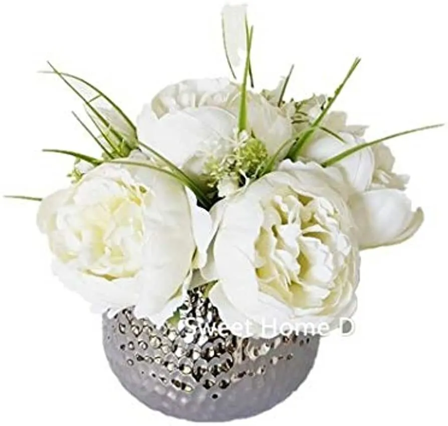 Medium Silver Hammered Vase