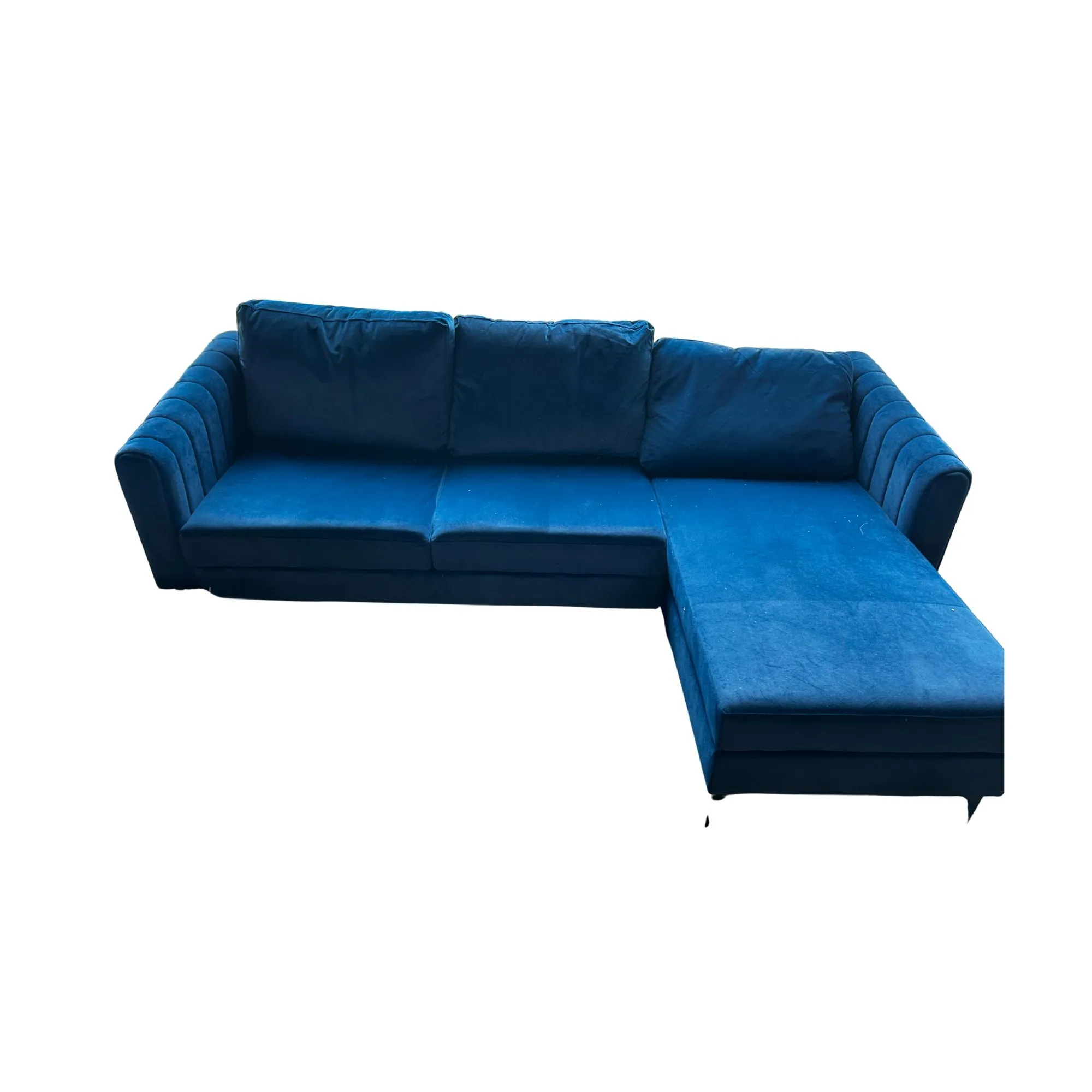 Blue L Couch