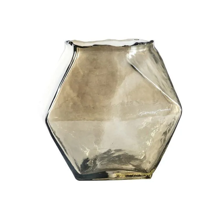 Brown Hexagon Votive