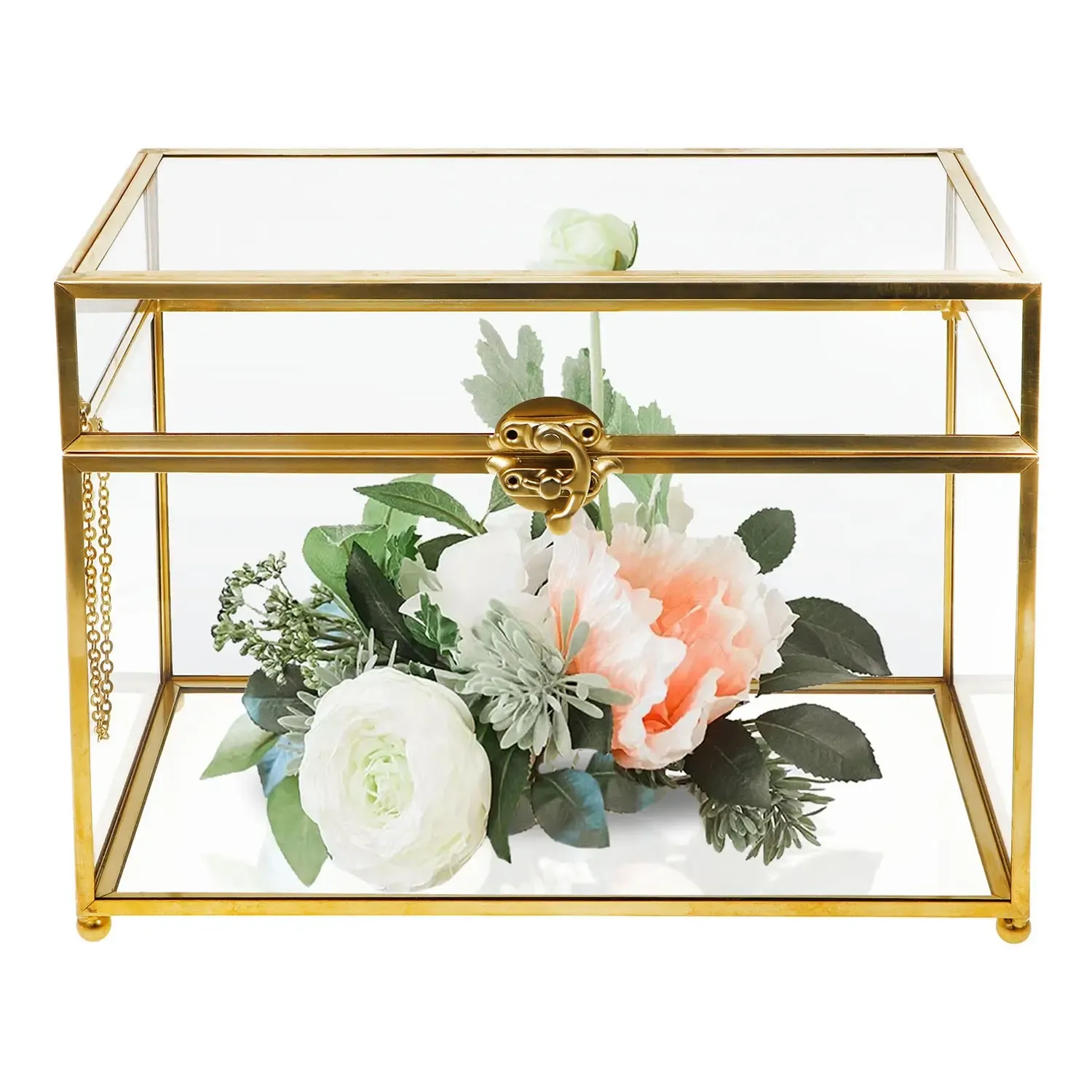 Large Gold Rectangle Terrarium
