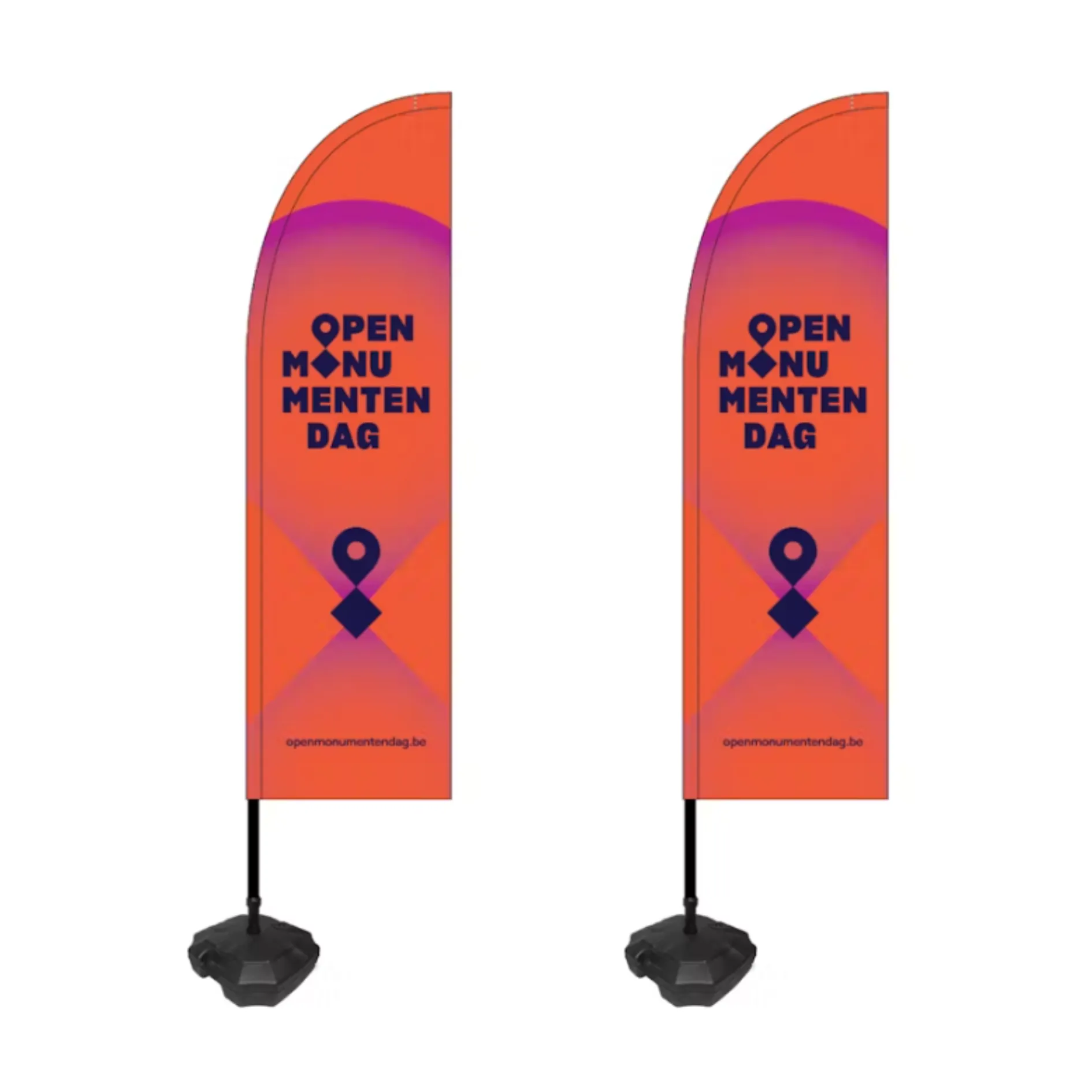 Beachflag Open Monumentendag - ROOD