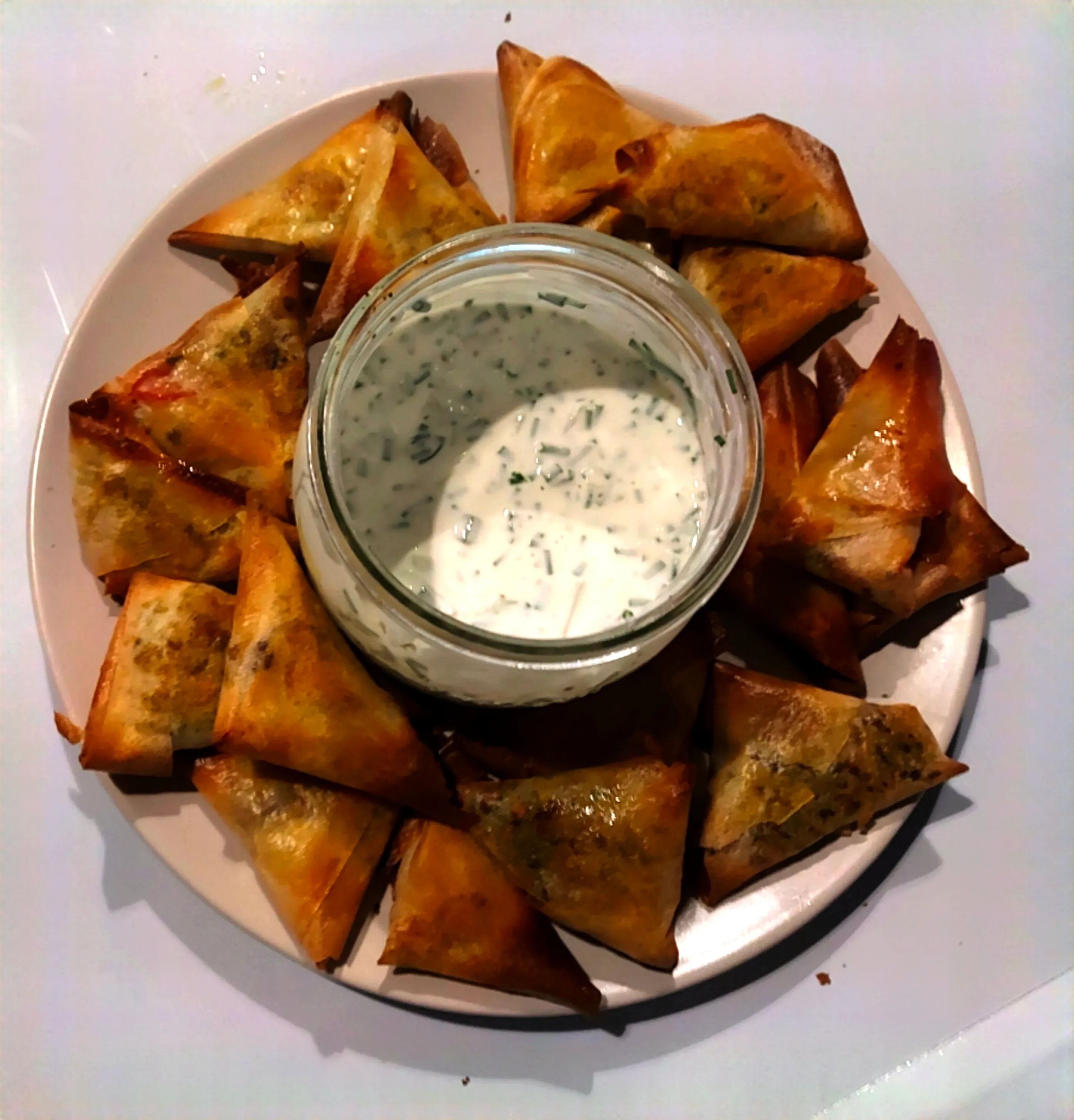 Beef curry samosas