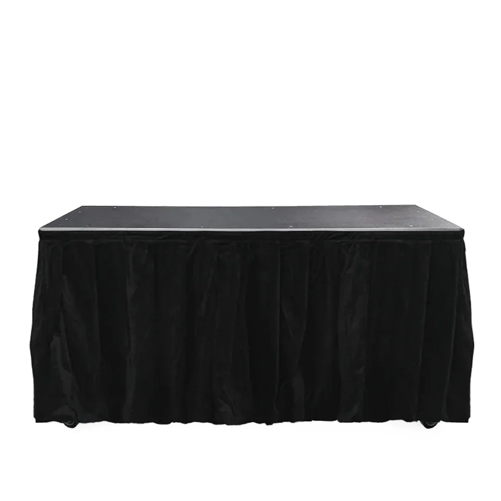 DJ Table 2.44m x 0.61m x 0.9 with Black Skirt