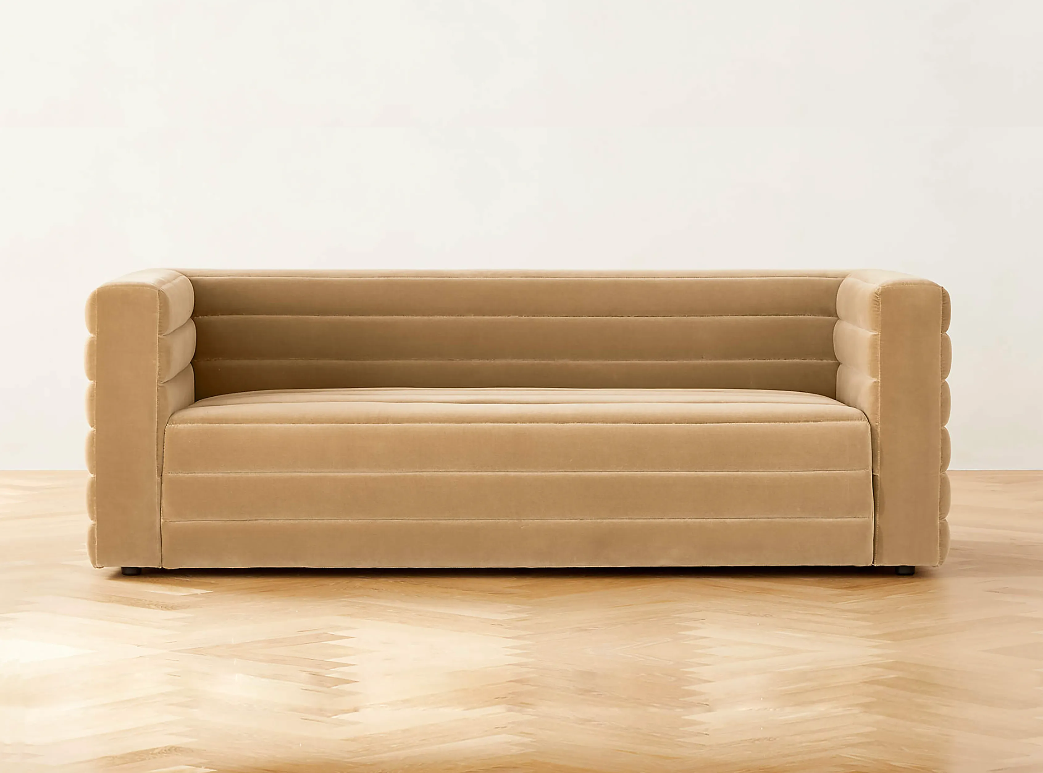 Strato Velvet Camel Sofa