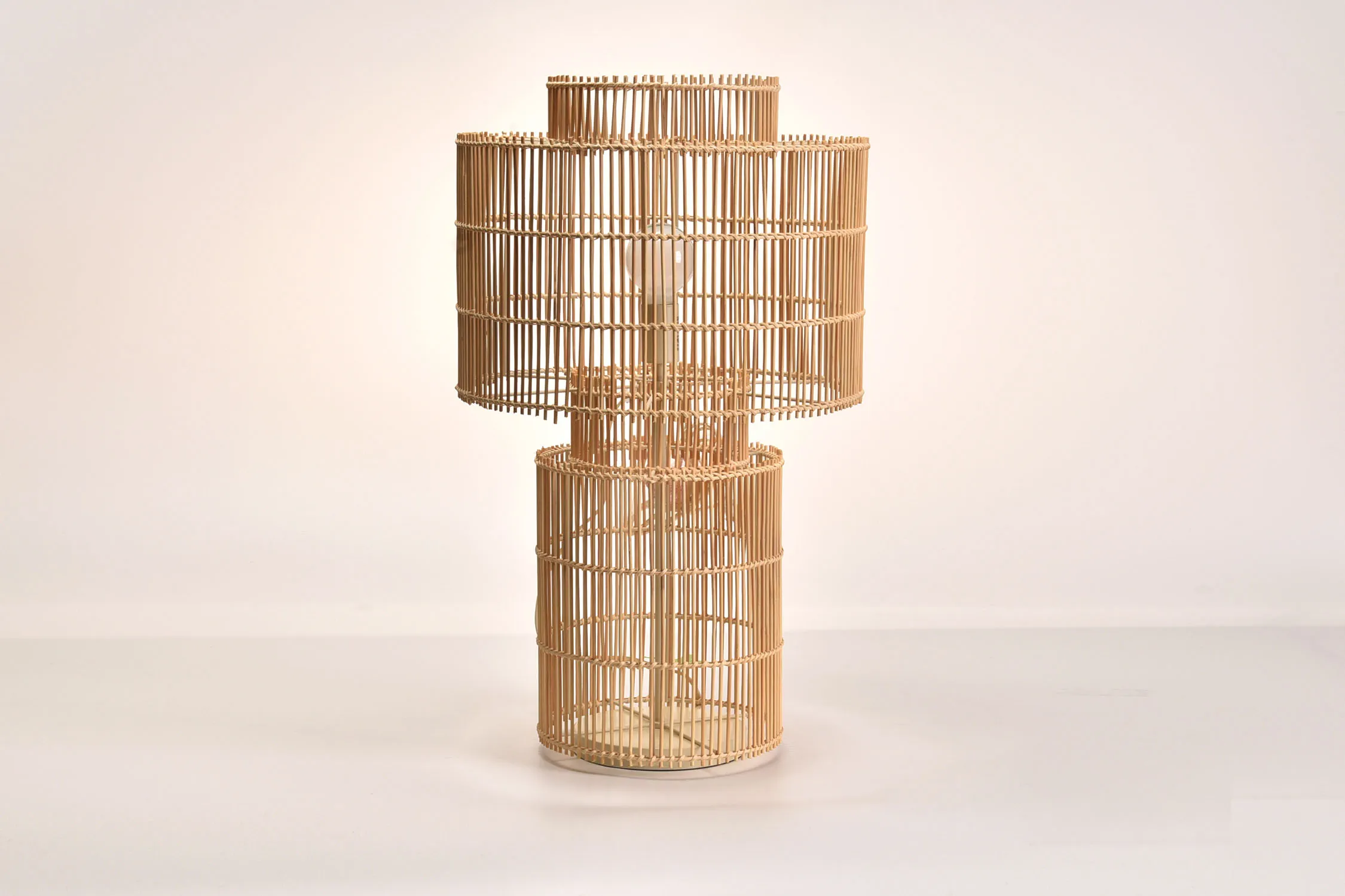 Noon Wicker Table Lamp by Leanne Ford (NATURAL + BLACK)