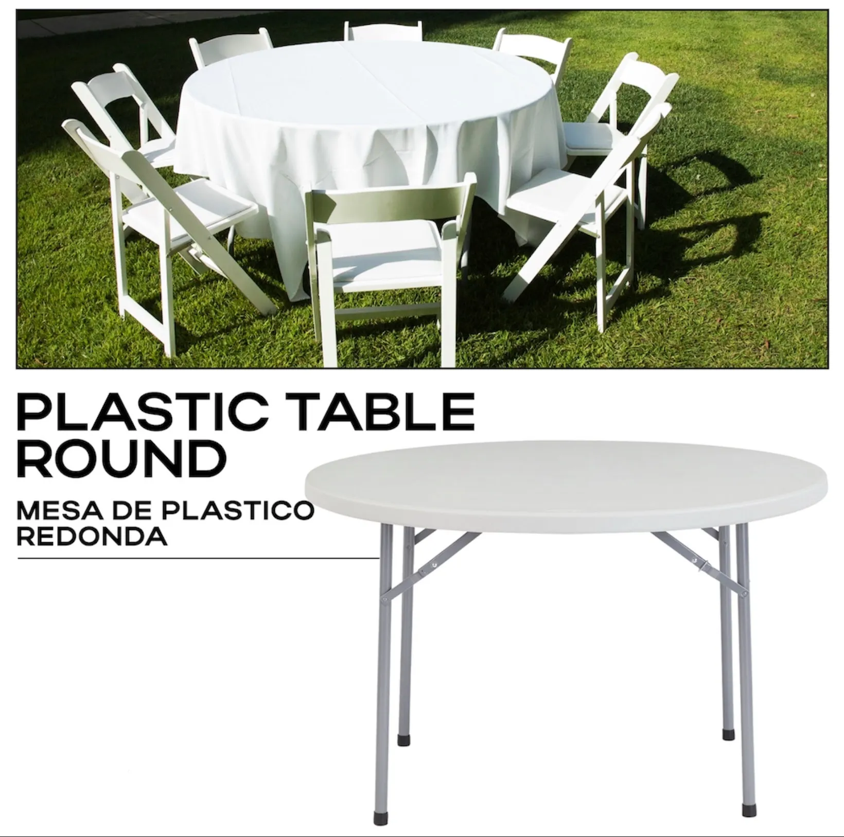 Plastic Round tables 60''