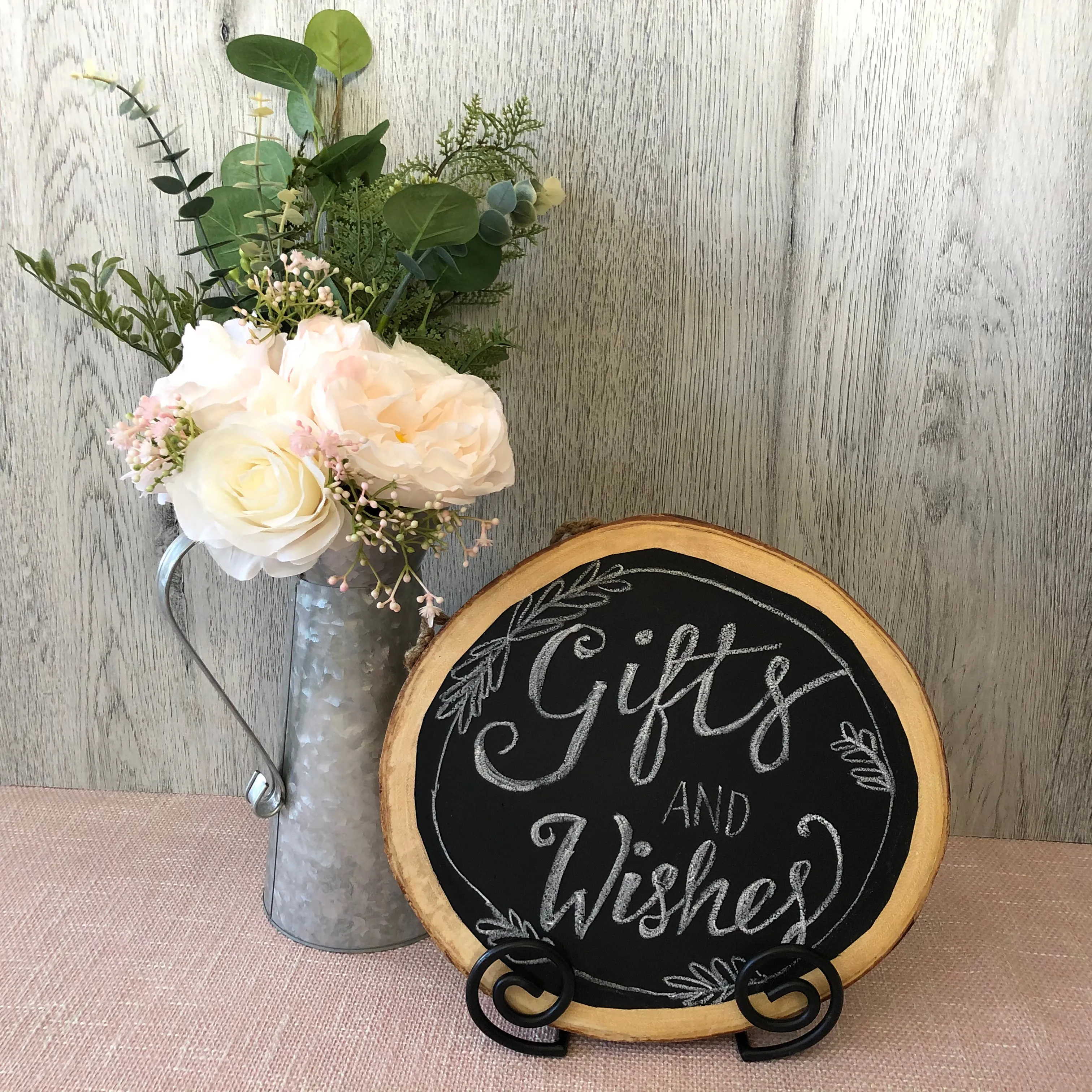 Raw Wood Slice Chalkboard