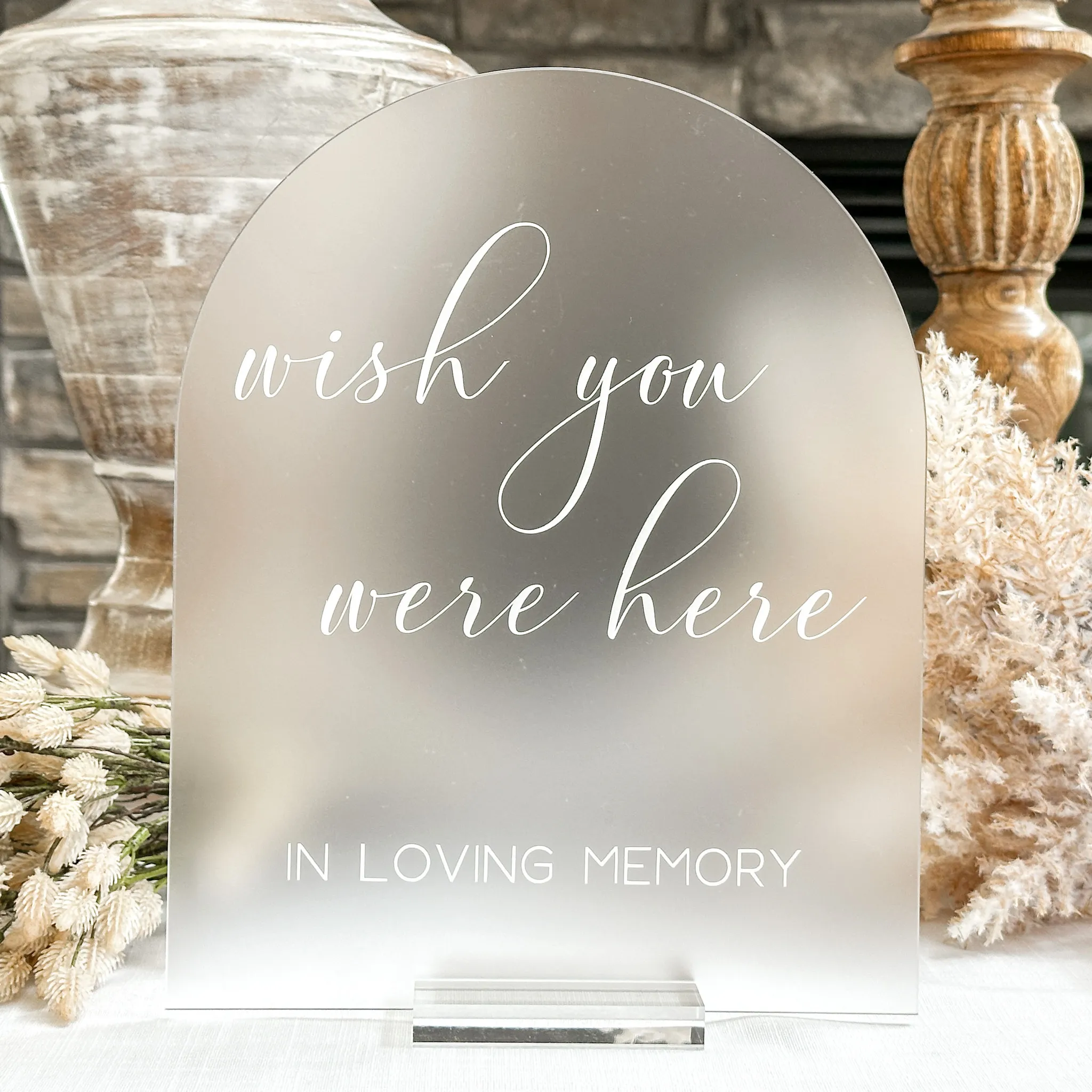 Memorial Acrylic Sign (Havana) - Frosted/White