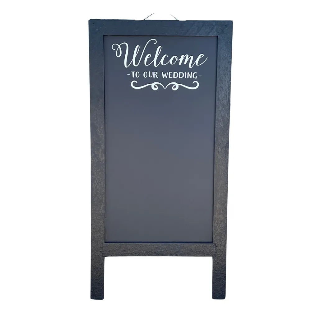 "Welcome" Double Sided Chalkboard - Self-Standing