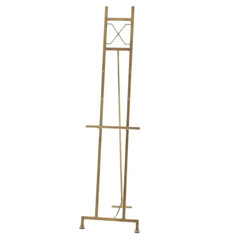 Claudia Floor Easel - Gold Geometric