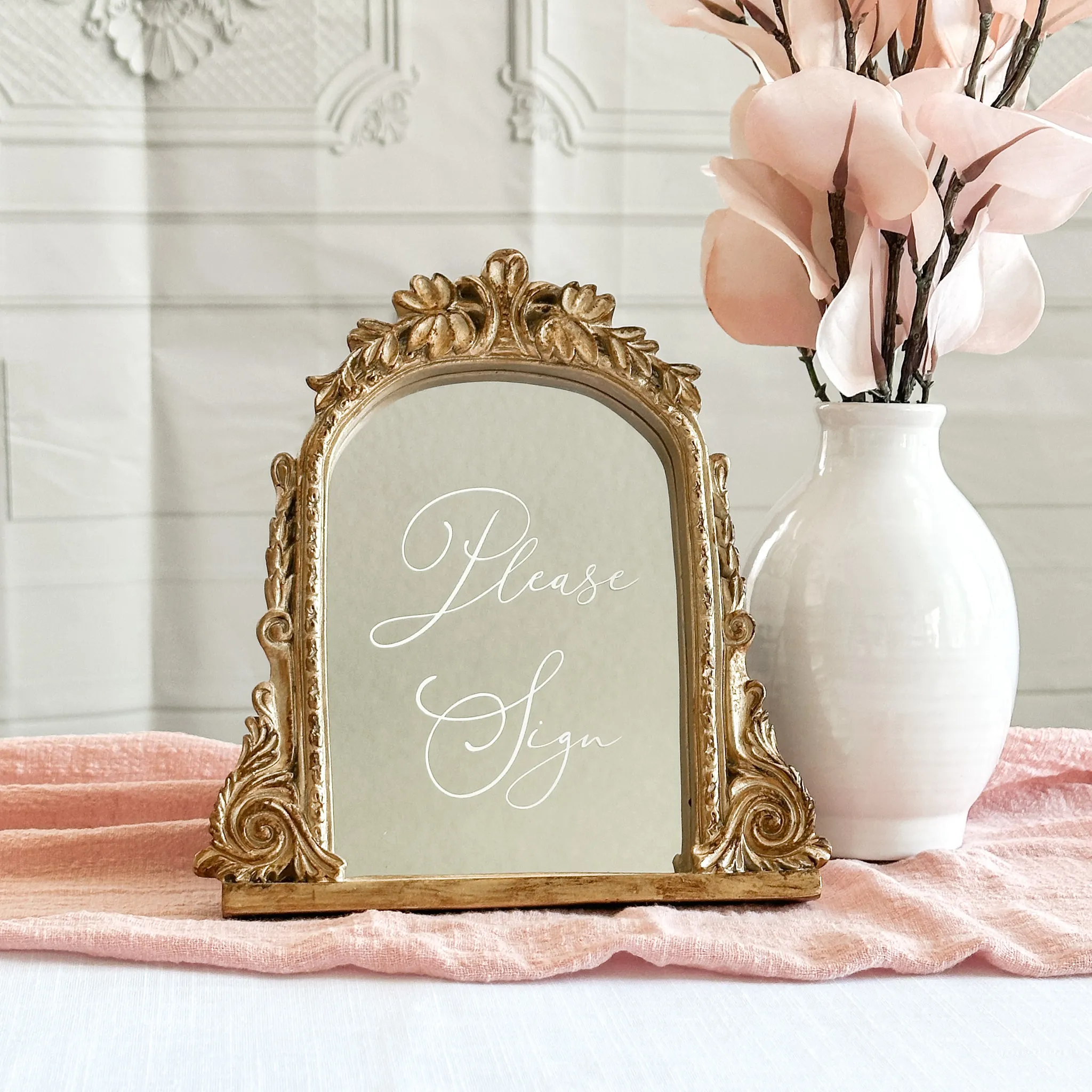 Please Sign (Venice) - Gold Mirror