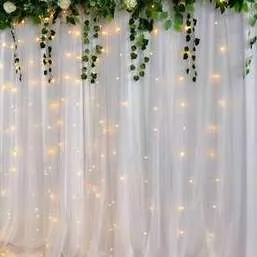 Sheer Curtains - White Crinkle (2 panels)