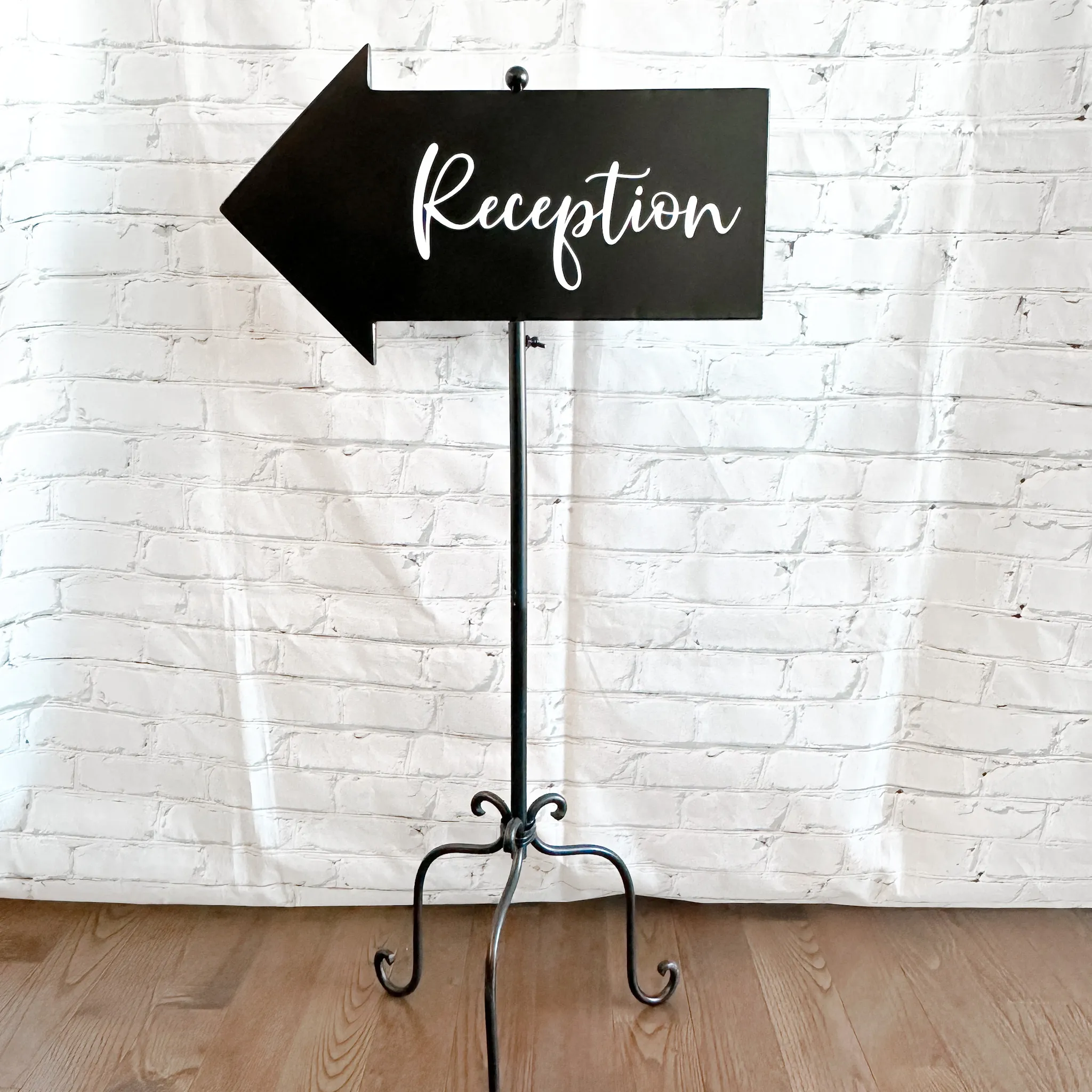 "Reception" Arrow Directional Sign