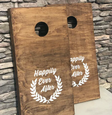 Cornhole Game 4'x2' - Happily Ever After