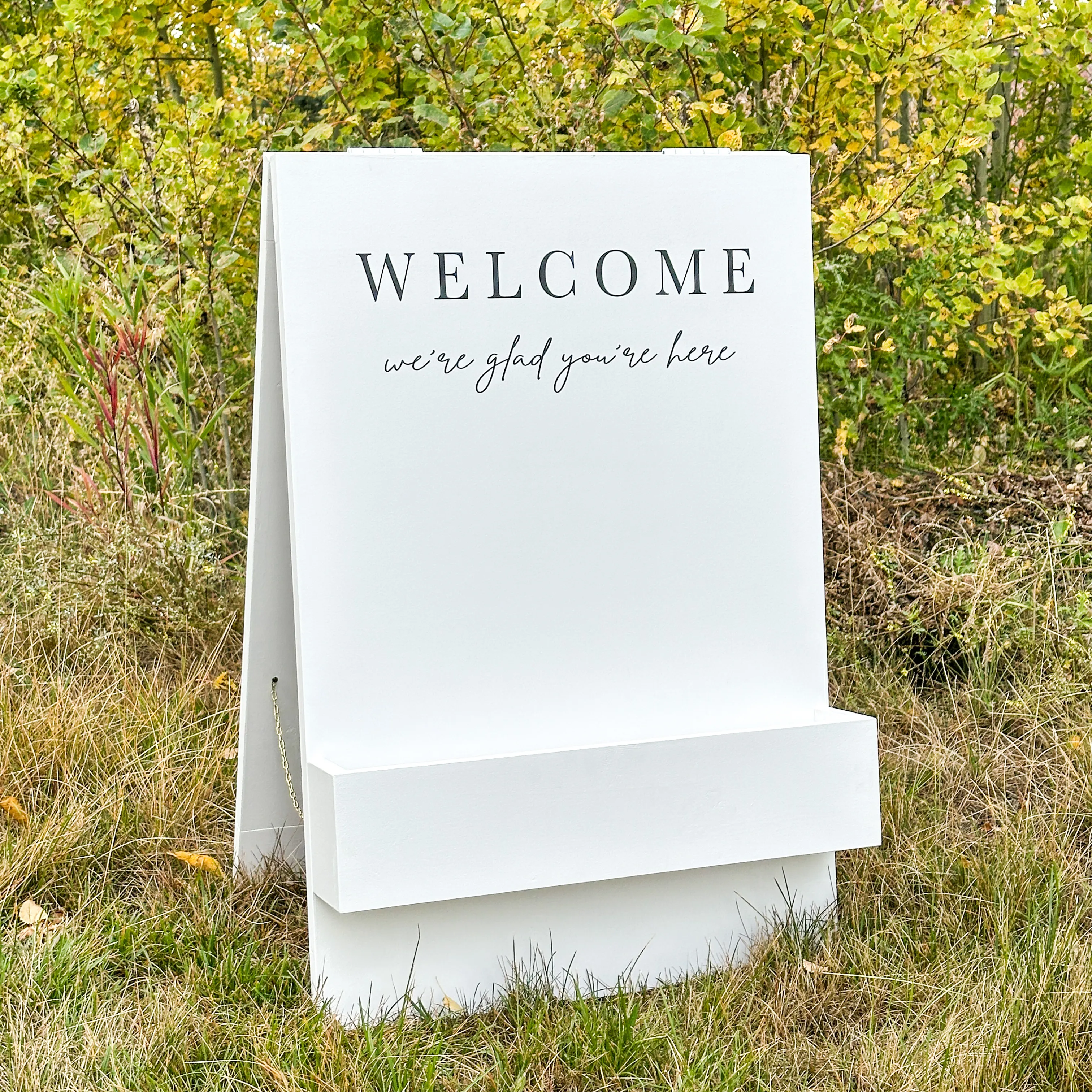 Flower Box Welcome Sign