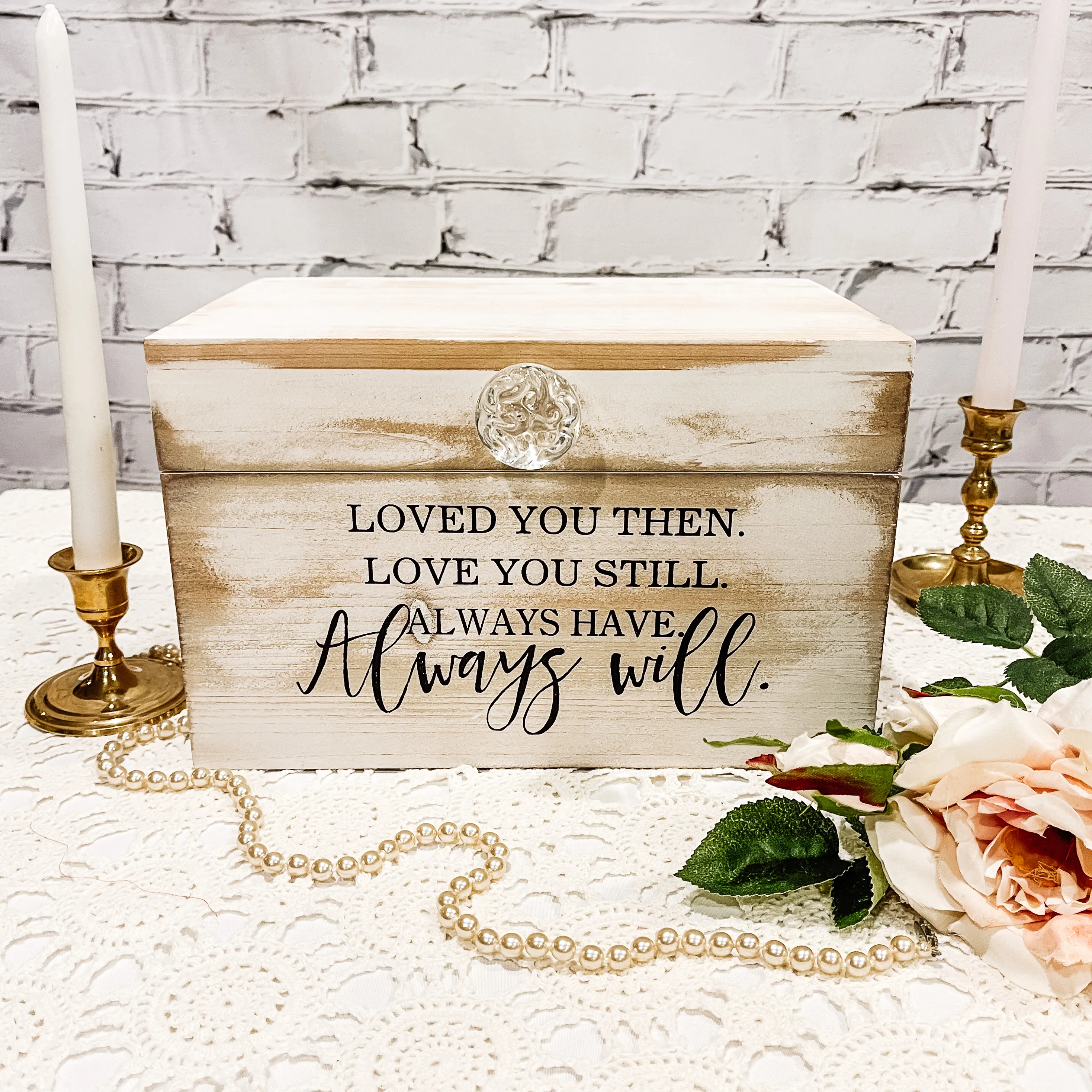 Card Box - Wooden "Always Will" 