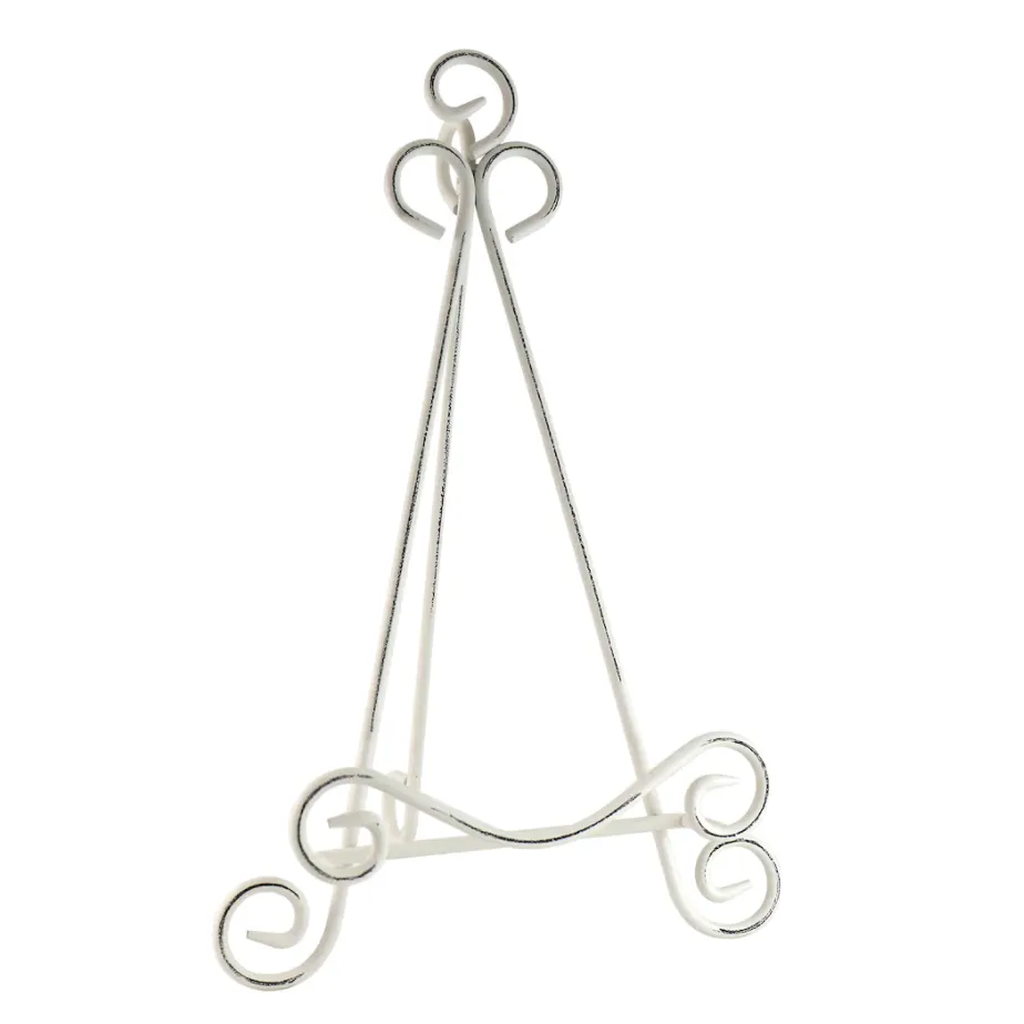 Lillie Table Easel - Scrollwork Metal (White)