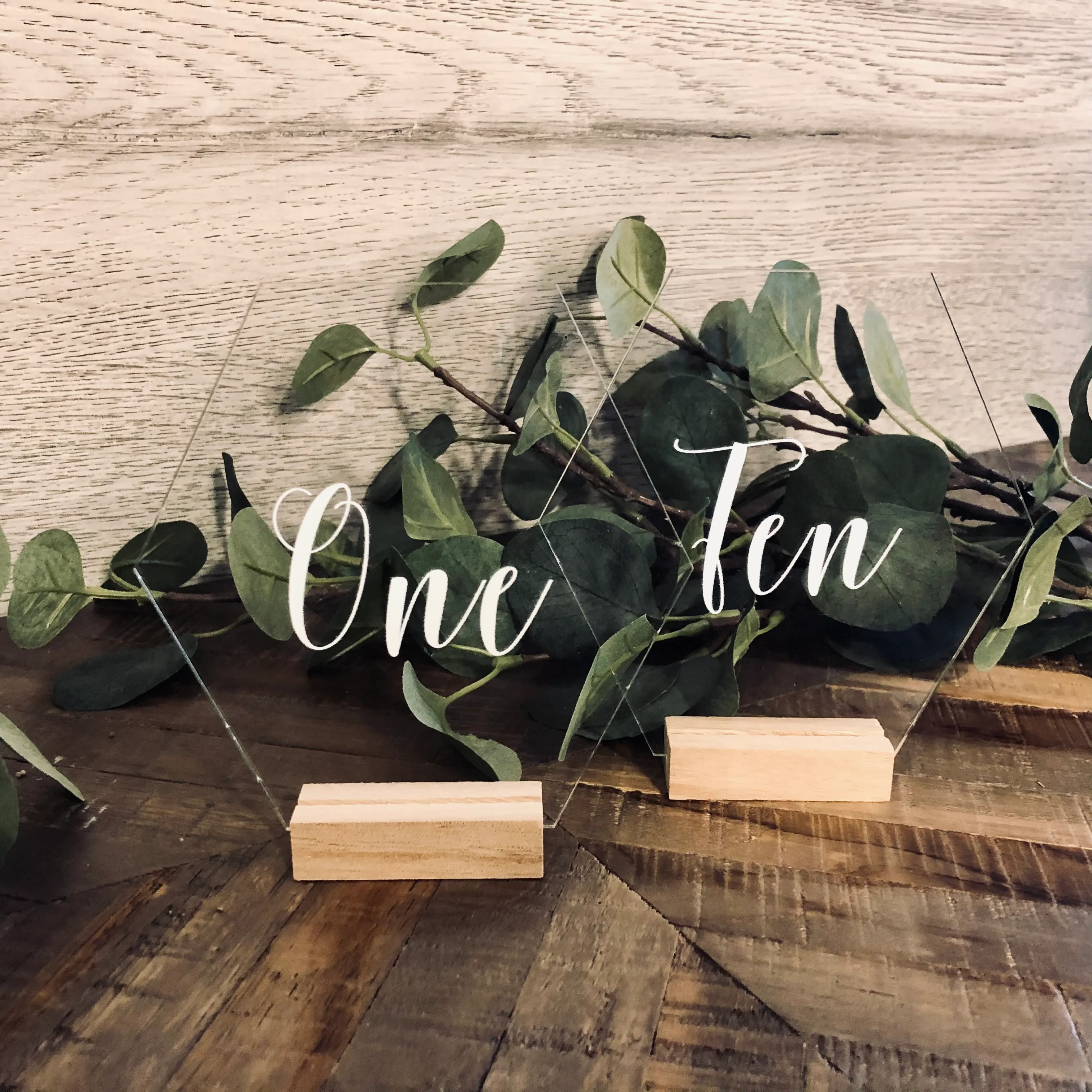 Hexagon Acrylic Table Numbers 