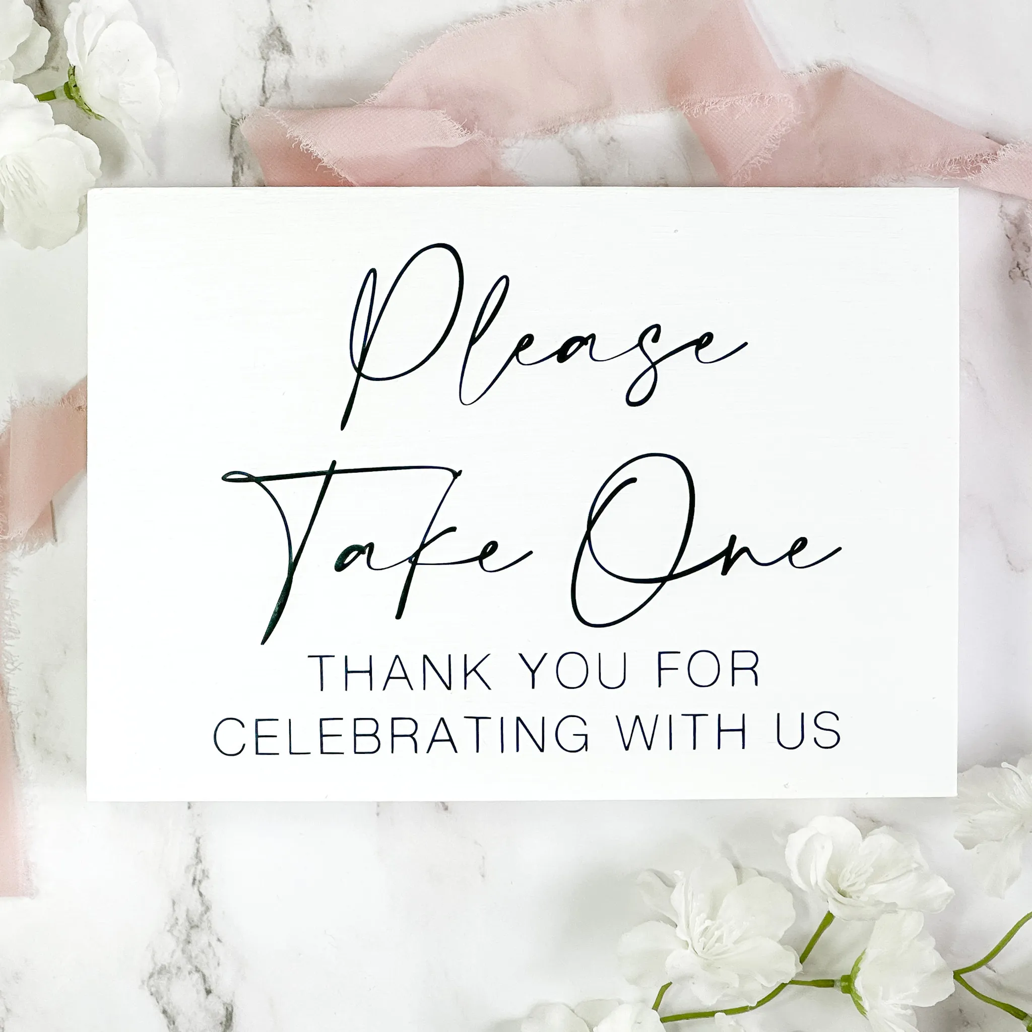 Please Take One Sign (Kyoto) - White