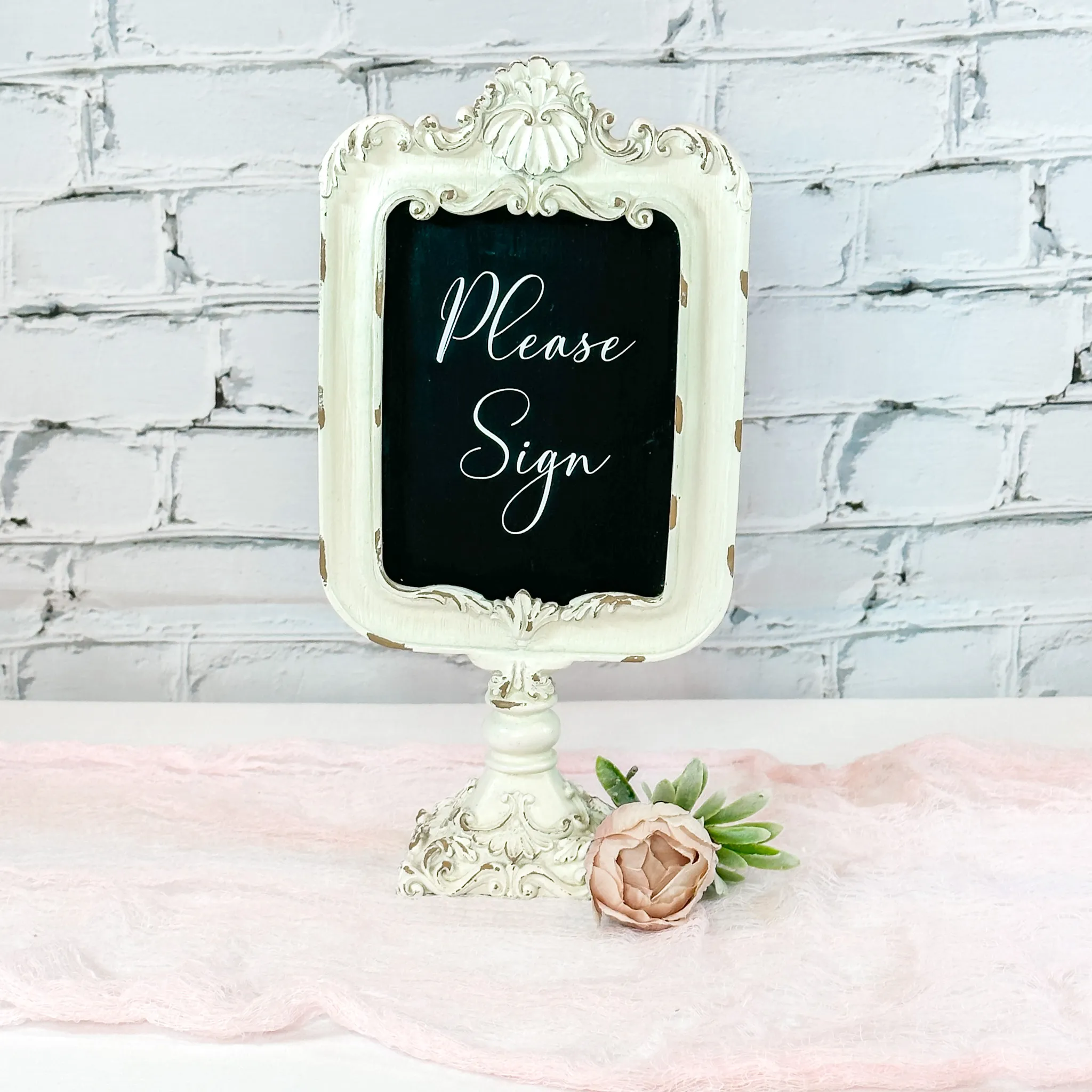 Please Sign - White Standing