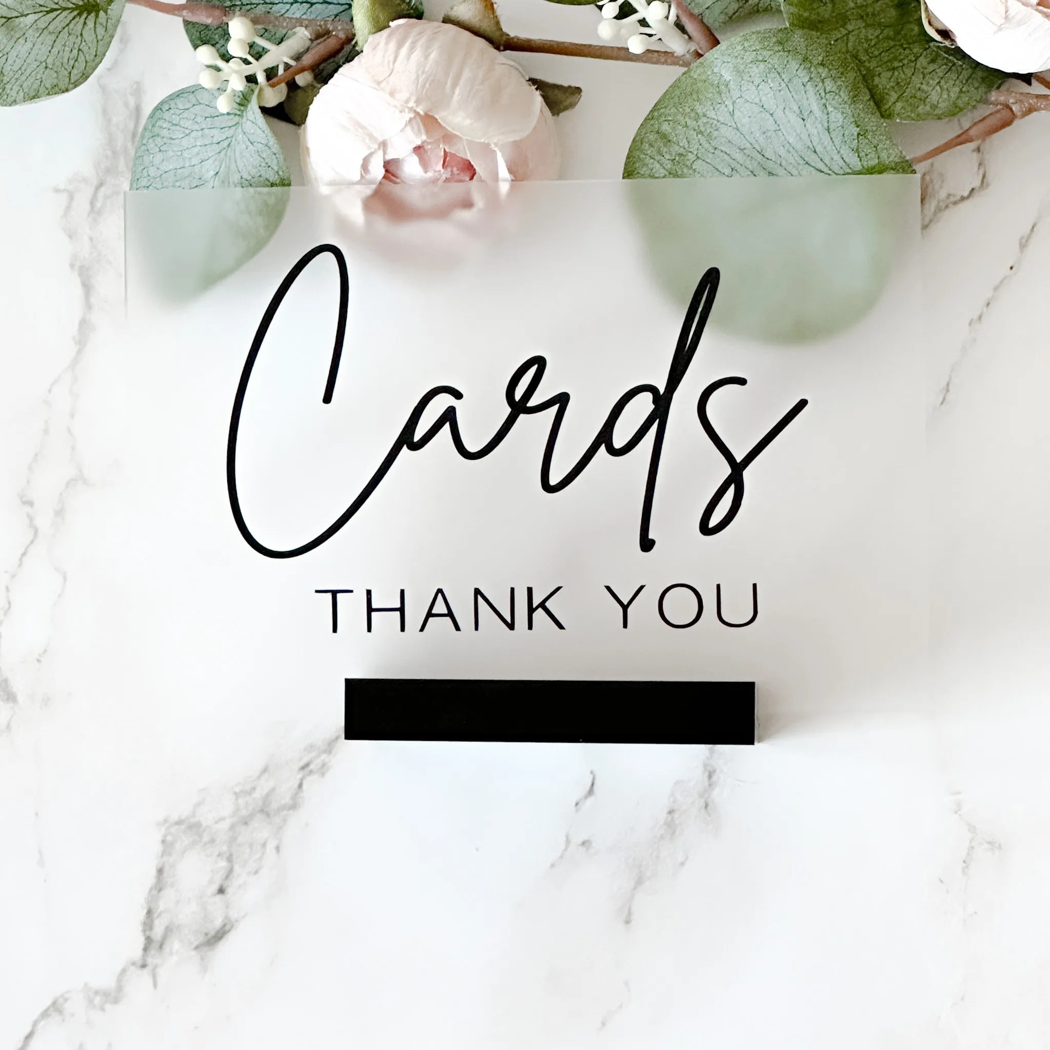 Cards Acrylic Sign (London) - Frosted/Black