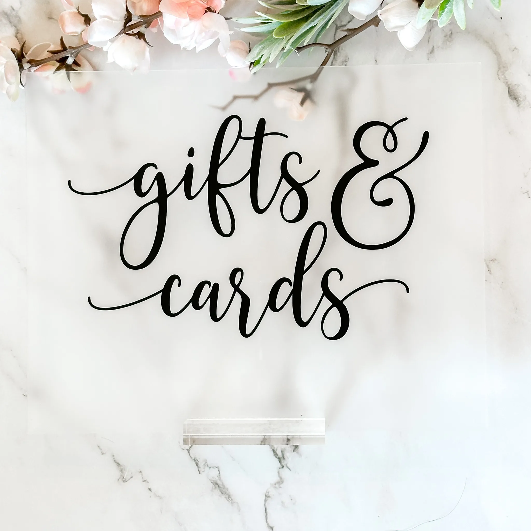 Gifts & Cards Acrylic Sign (Dublin) - Frosted/Black