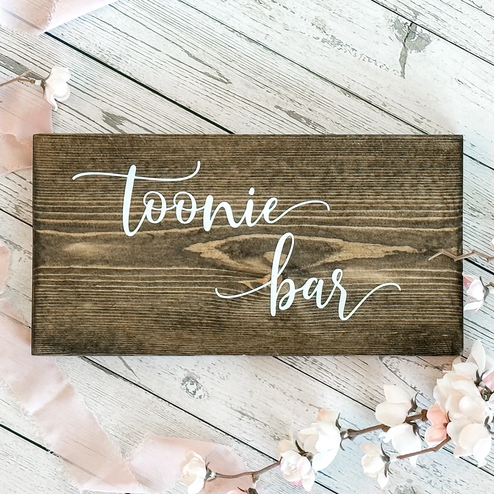 Toonie Bar Wood Sign (Geneva) - Dark