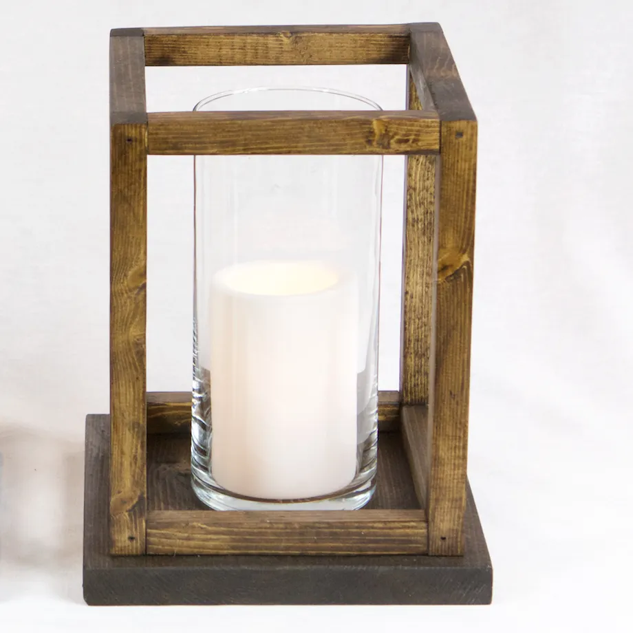 Lantern - Open Wood Small (9")