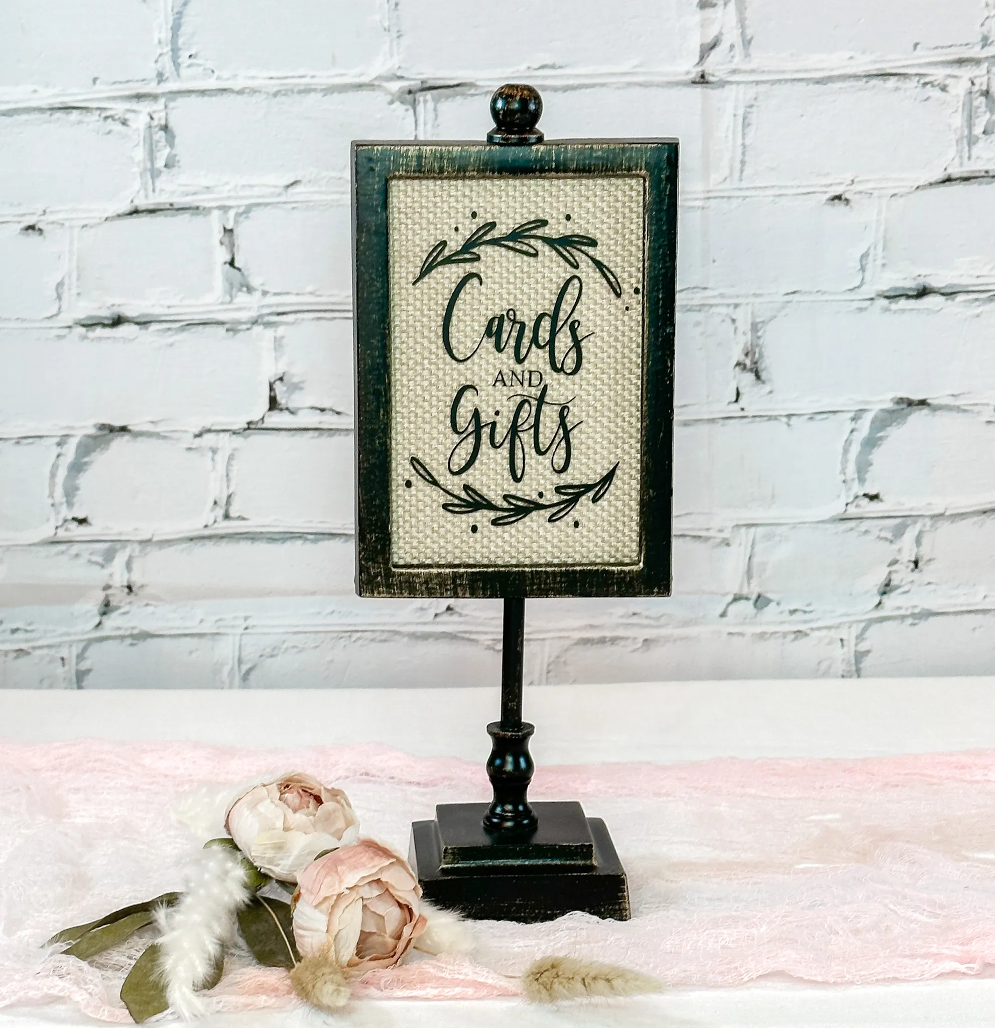 Cards & Gifts Sign - Black Standing