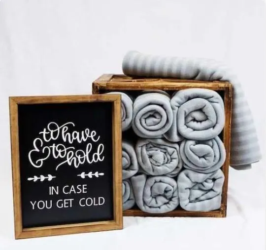 Blanket Set "To Have and To Hold" Black