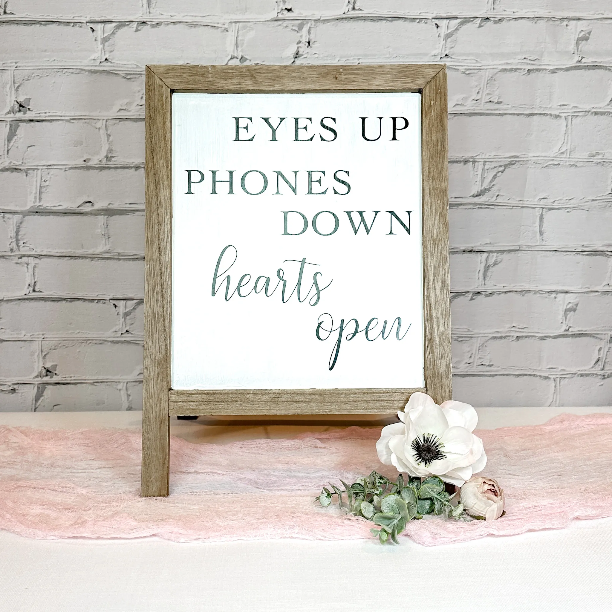 Eyes Up, Phones Down Sign